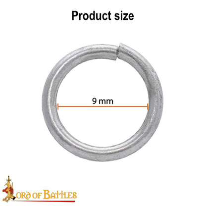 Anillos Sueltos de Acero - Anillo Conificado de 9 Mm - Calibre 16, Acabado Natural - 1kgs - Ideal para Bricolaje y Reparaciones de Cota de Malla - Imagen 3