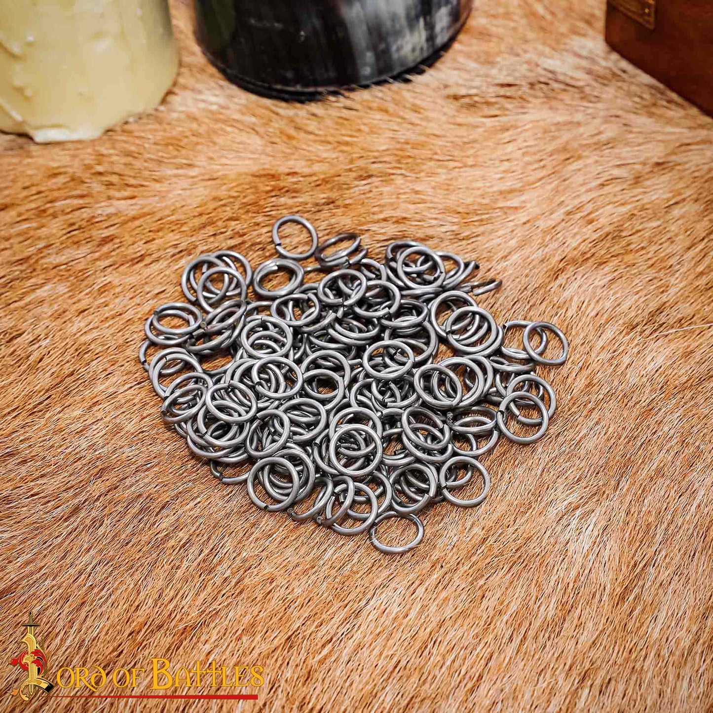 Anillos Sueltos de Acero - Anillo Conificado de 9 Mm - Calibre 16, Acabado Natural - 1kgs - Ideal para Bricolaje y Reparaciones de Cota de Malla - Imagen 1