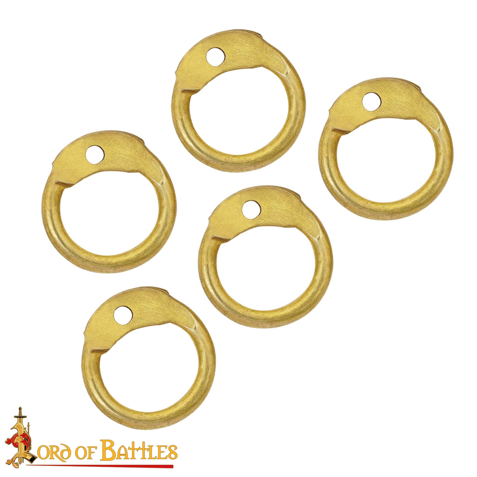 Anillos Redondos de Latón - Anillo Redondo de Remaches de Cúpula de 9 Mm - Calibre 18, Acabado de Latón - 1kgs - Ideal para Bricolaje y Reparaciones de Cota de Malla - Imagen 5