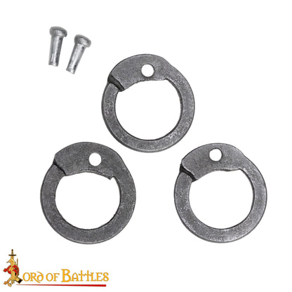 Anillas Planas de Acero - Anillas Planas con Remaches en Forma de Cúpula de 6 Mm - Calibre 18, Acabado Natural - 1kgs - Ideal para Bricolaje y Reparaciones de Cota de Malla - Imagen 5