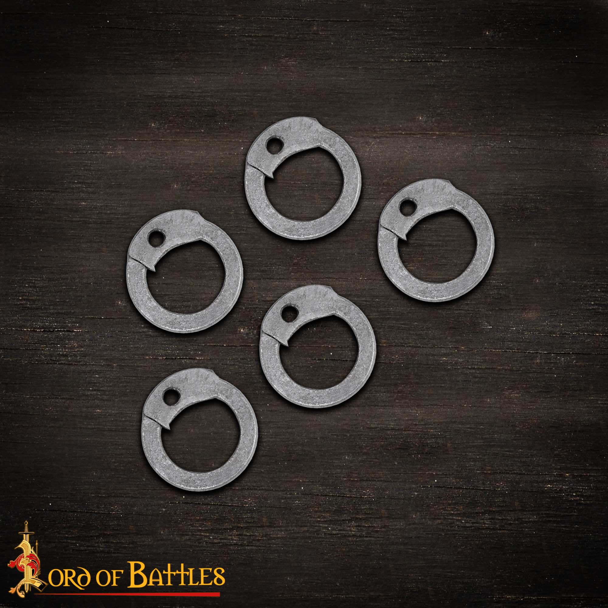 Anillas Planas de Acero - Anillas Planas con Remaches en Forma de Cúpula de 6 Mm - Calibre 18, Acabado Natural - 1kgs - Ideal para Bricolaje y Reparaciones de Cota de Malla - Imagen 6