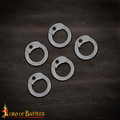 Anillas Planas de Acero - Anillas Planas con Remaches en Forma de Cúpula de 6 Mm - Calibre 18, Acabado Natural - 1kgs - Ideal para Bricolaje y Reparaciones de Cota de Malla - Imagen 6