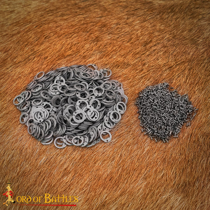 Anillas Planas de Acero - Anilla Plana de 7mm - Calibre 18, Acabado Natural - 1kgs - Ideal para Reparaciones y Bricolaje de Cota de Malla - Imagen 2
