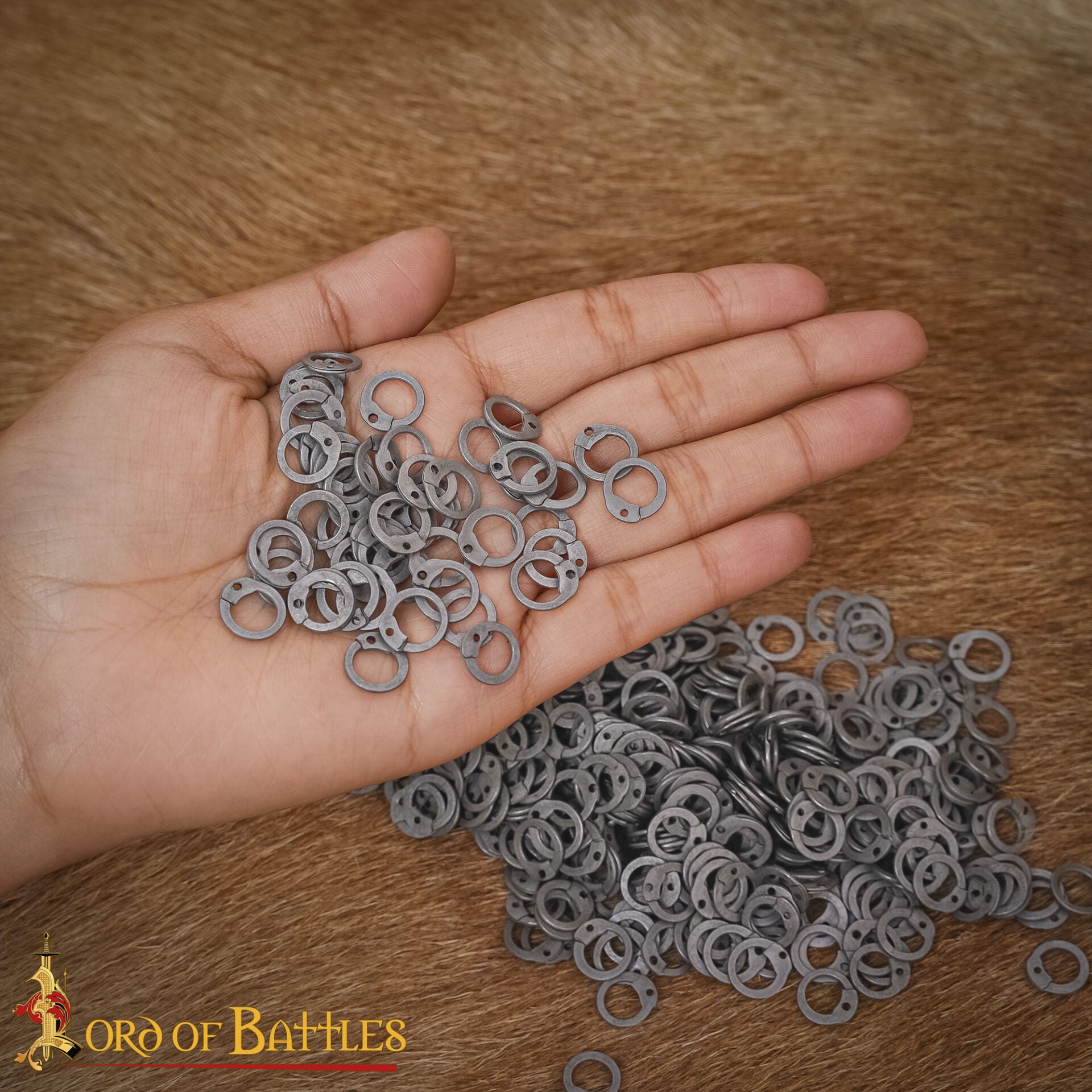 Anillas Planas de Acero - Anilla Plana de 7mm - Calibre 18, Acabado Natural - 1kgs - Ideal para Reparaciones y Bricolaje de Cota de Malla - Imagen 7