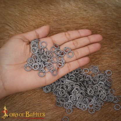 Anillas Planas de Acero - Anilla Plana de 7mm - Calibre 18, Acabado Natural - 1kgs - Ideal para Reparaciones y Bricolaje de Cota de Malla - Imagen 7