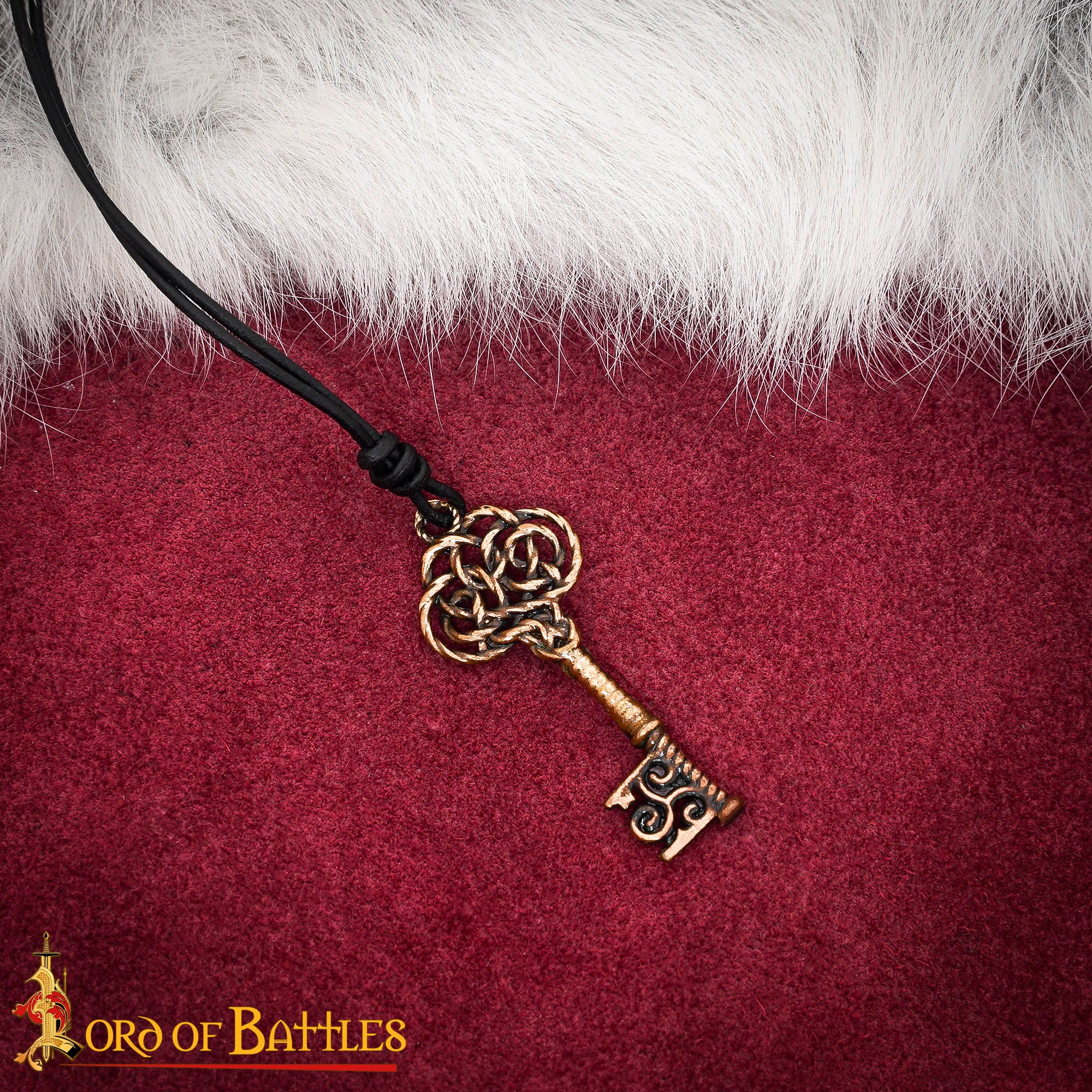 Colgante de Llave Medieval de Bronce Fundido a la Cera Perdida - Imagen 1