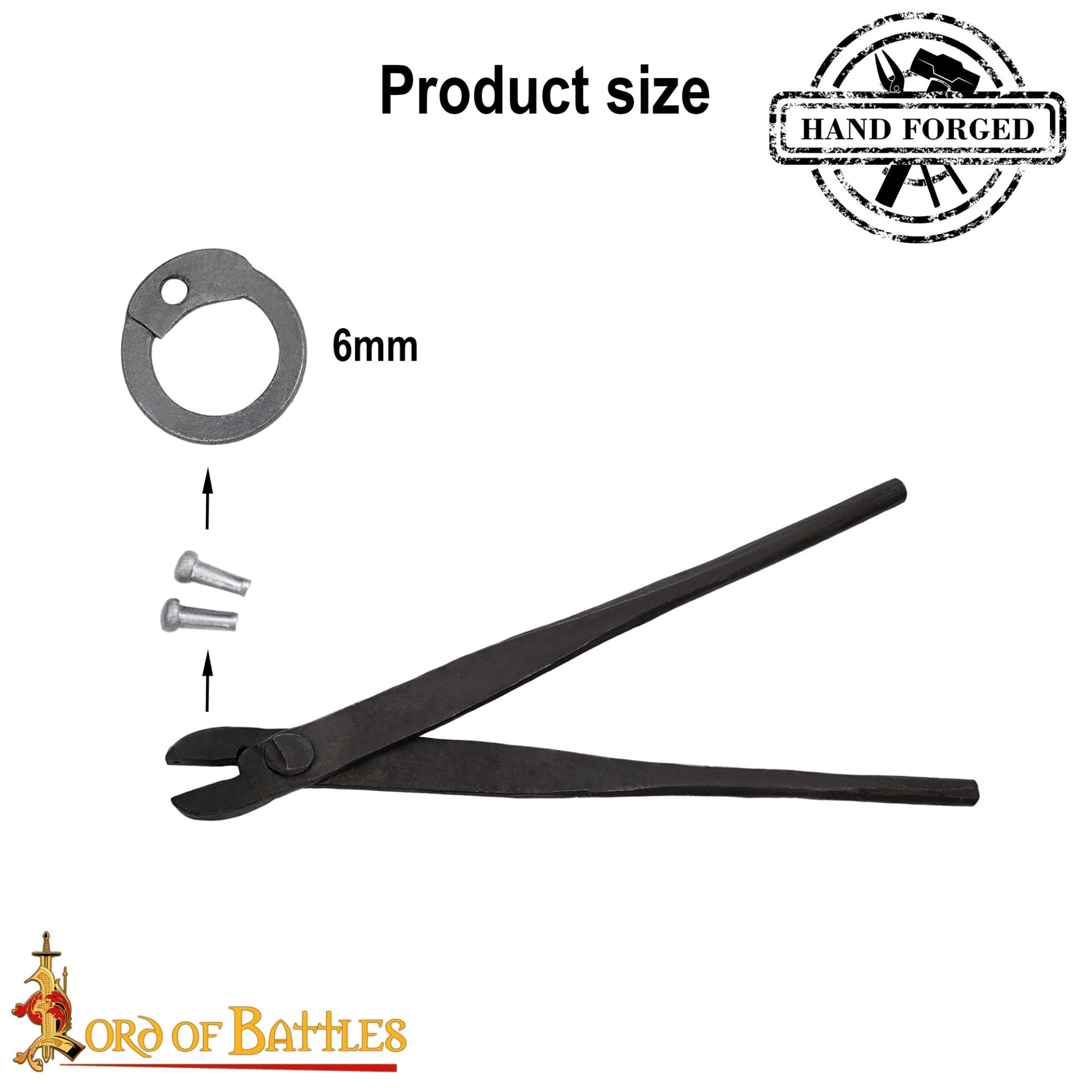 Remachadora Redonda de Acero Forjado a Mano para Anillas de Correo de 6 Mm y Calibre 18 - Imagen 3