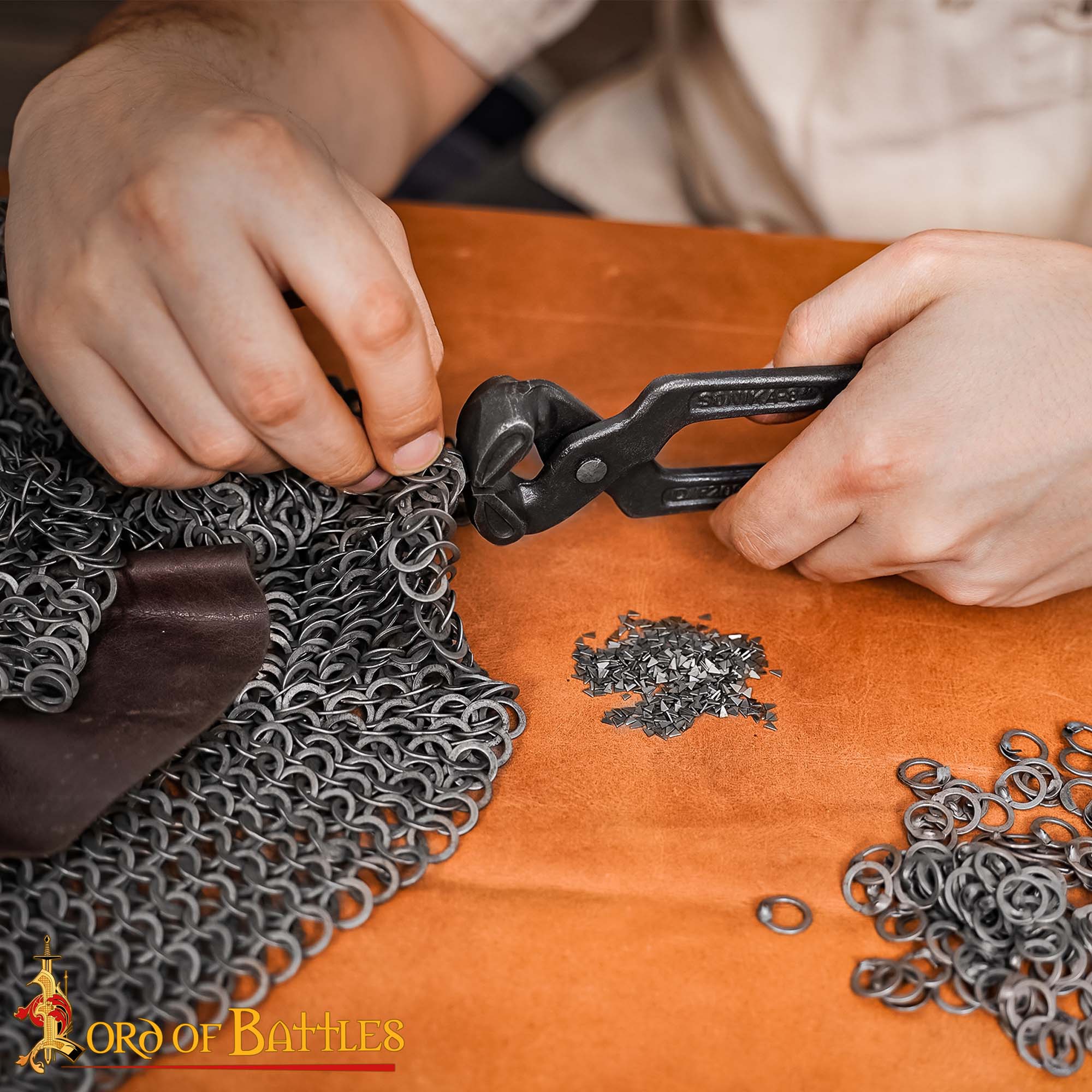 Herramienta de Remachado de Cuña - Alicates de Acero Negro de 8 Pulgadas para Anillos de Cota de Malla de 9 Mm - Herramienta de Remachado de Ensamblaje de Cota de Malla Auténtica - Imagen 6