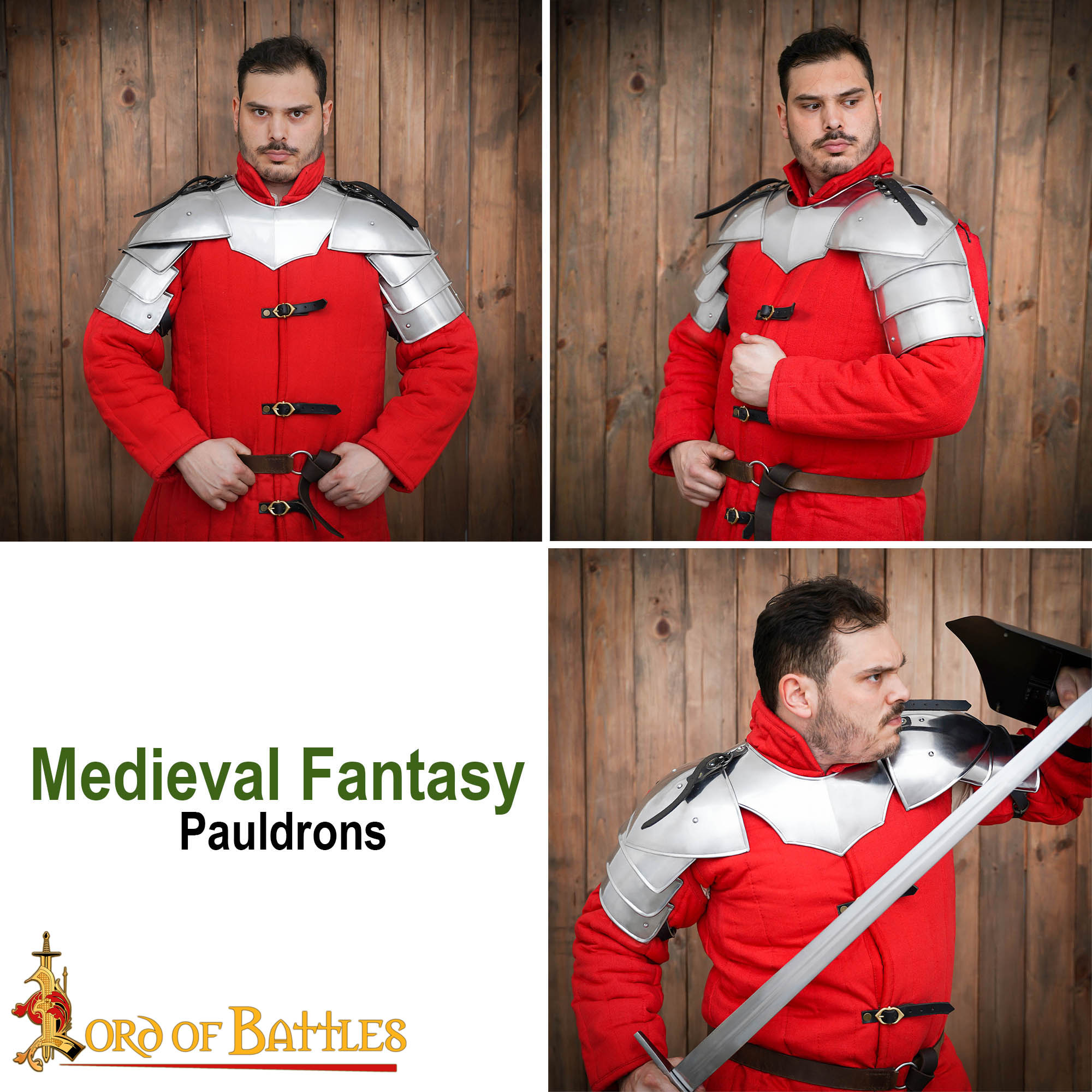 Medieval Fantasy Soldado Pauldrons - Imagen 9