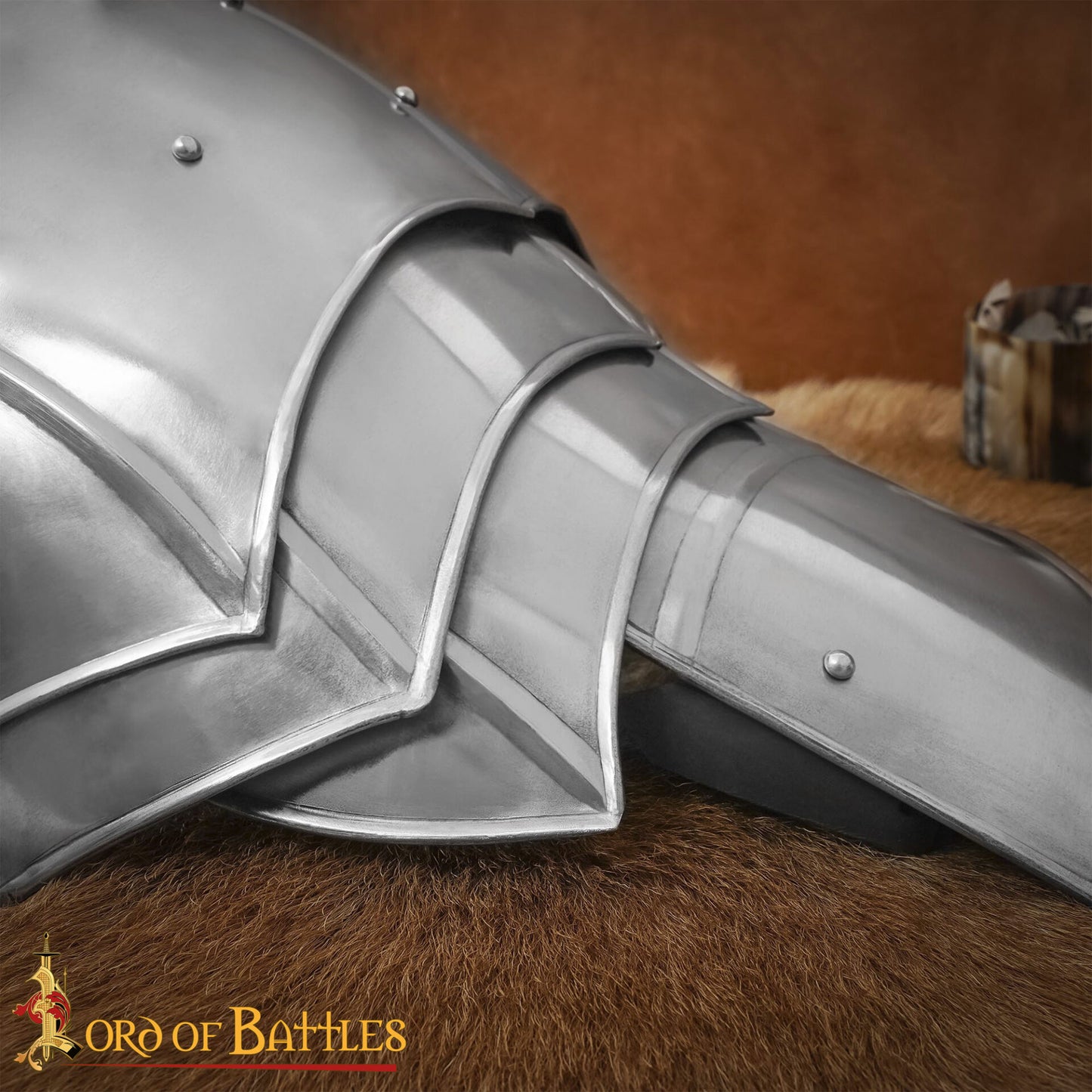 Pauldrons de Acero de Fantasía Medieval con Rompehojas - Imagen 5