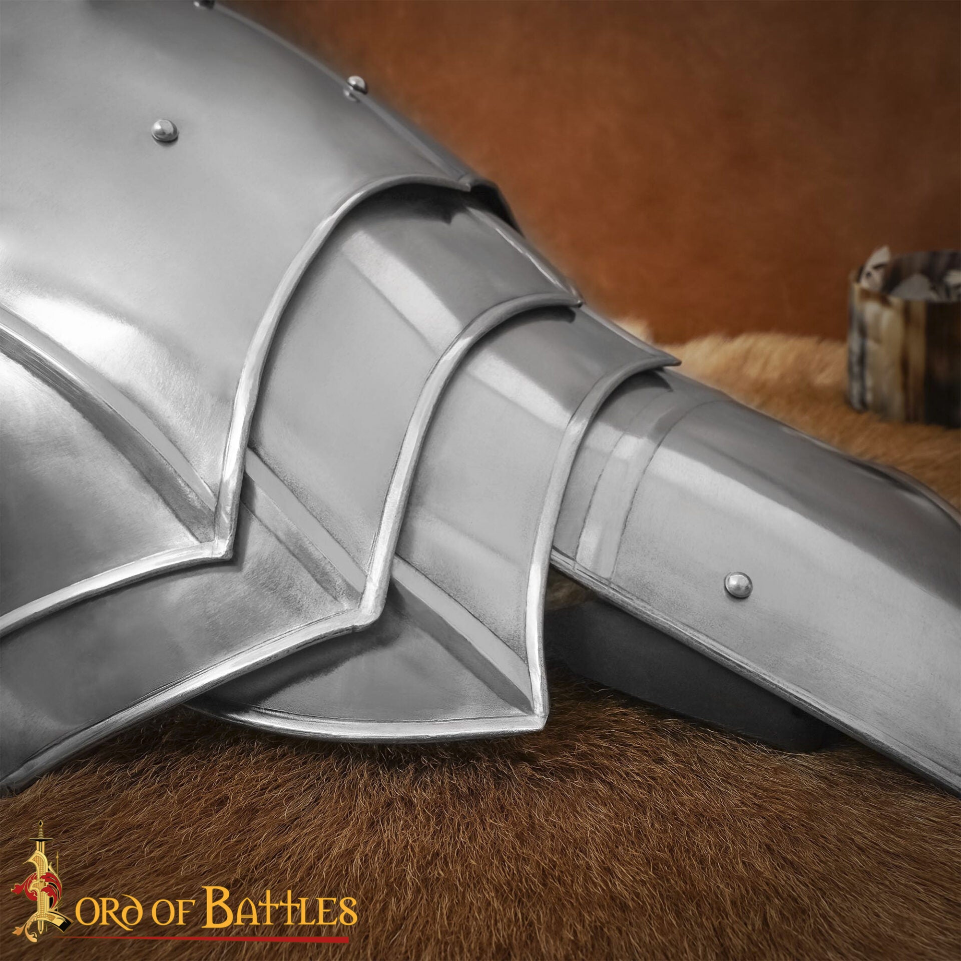 Pauldrons de Acero de Fantasía Medieval con Rompehojas - Imagen 5