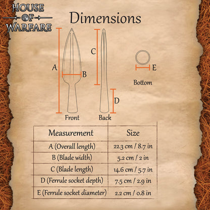 Punta de Lanza Medieval de Hoja Estriada de Acero Al Carbono Forjada a Mano para Lanza de Bricolaje, Larp y Exhibición - Imagen 3