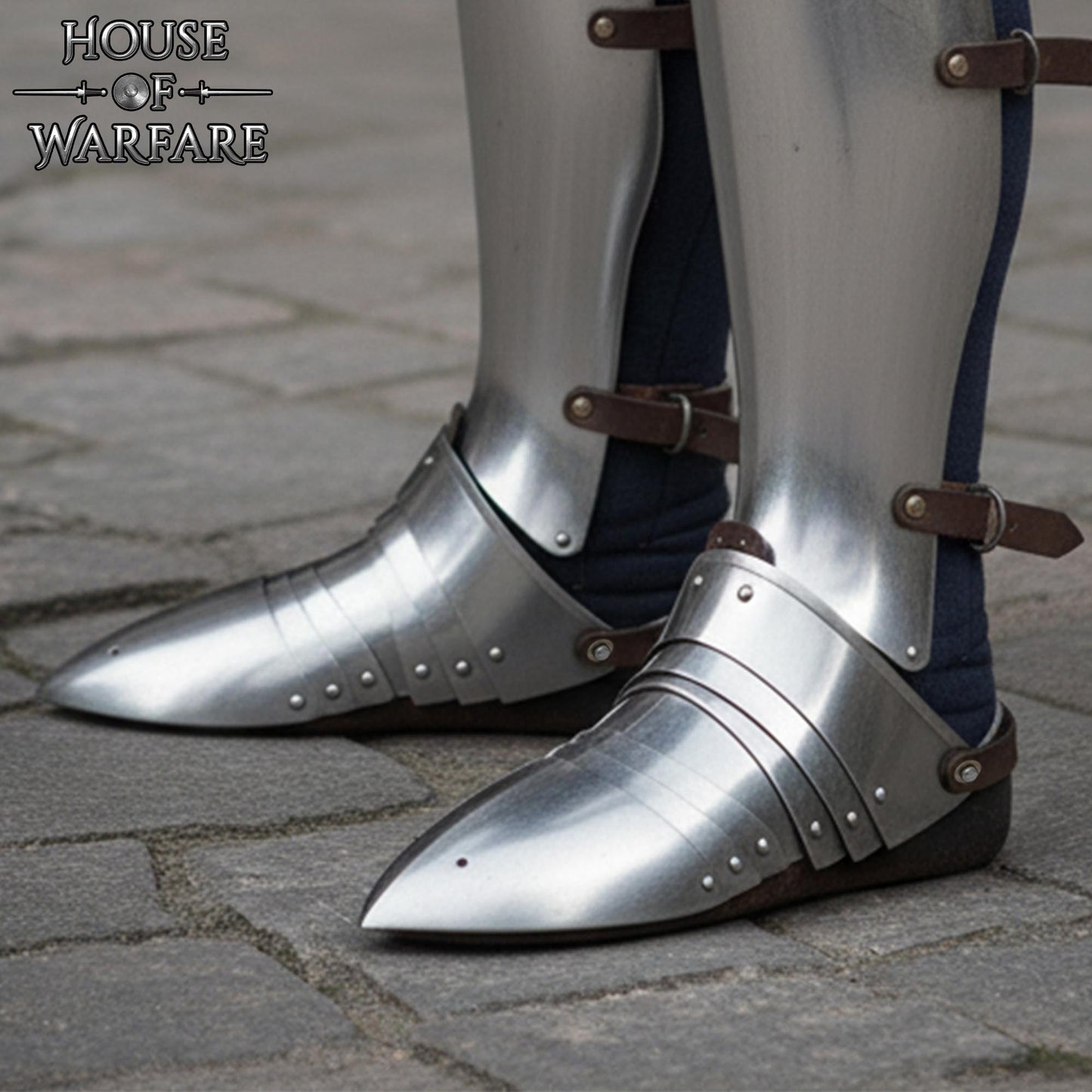 Sabatones de Acero - Armadura Medieval a Pie - Imagen 13