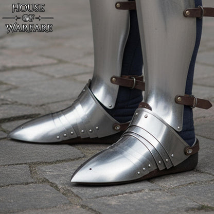 Sabatones de Acero - Armadura Medieval a Pie - Imagen 13