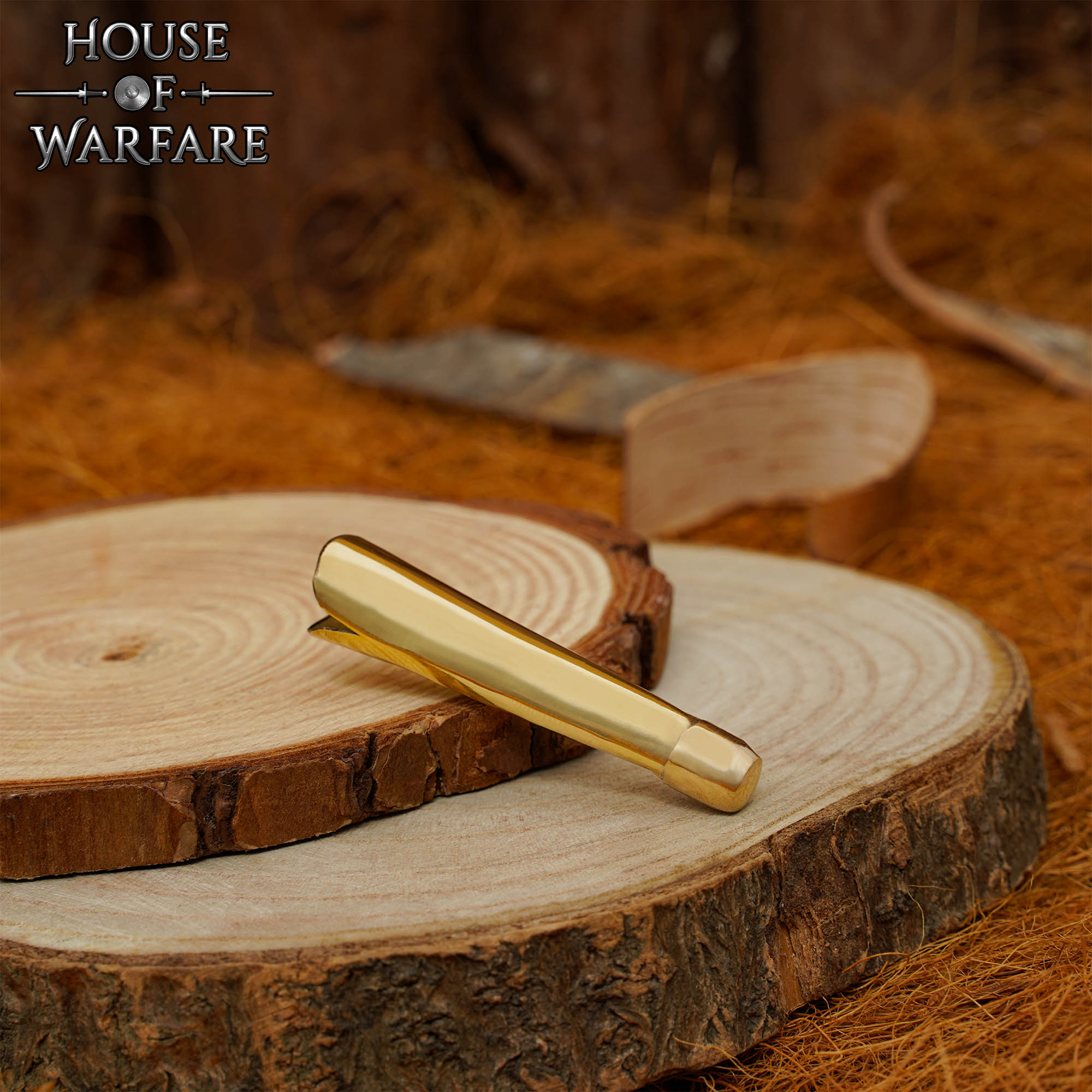 Pequeña Punta de Vaina de Latón Macizo / Chape - Imagen 2