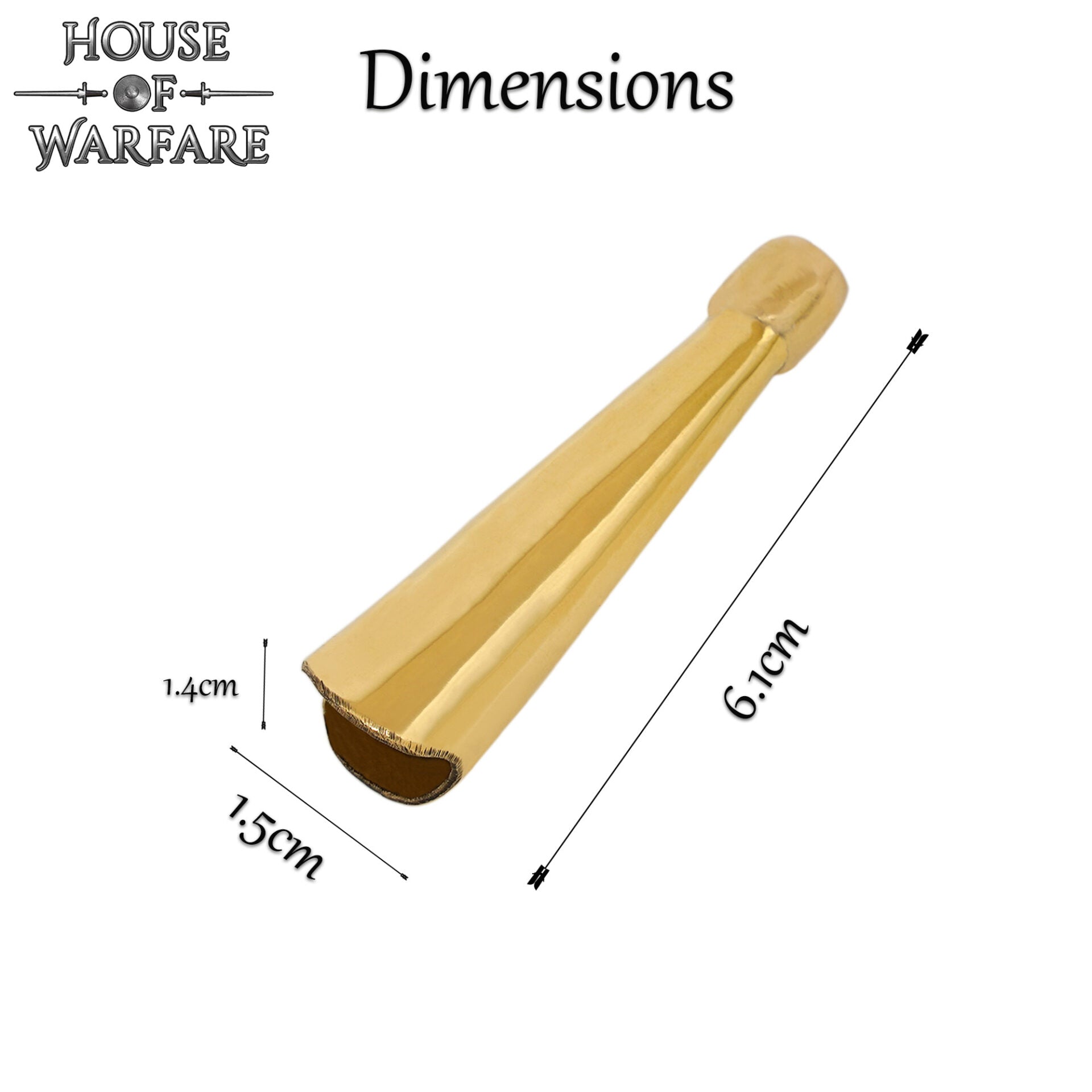 Pequeña Punta de Vaina de Latón Macizo / Chape - Imagen 3