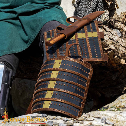 Armadura Medieval de Faldón Lamelar - Placas de Acero Calibre 20 con Refuerzo de Cuero - Protección de Cadera de Guerrero - Imagen 2