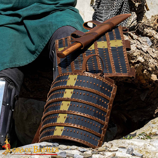 Armadura Medieval de Faldón Lamelar - Placas de Acero Calibre 20 con Refuerzo de Cuero - Protección de Cadera de Guerrero - Imagen 2