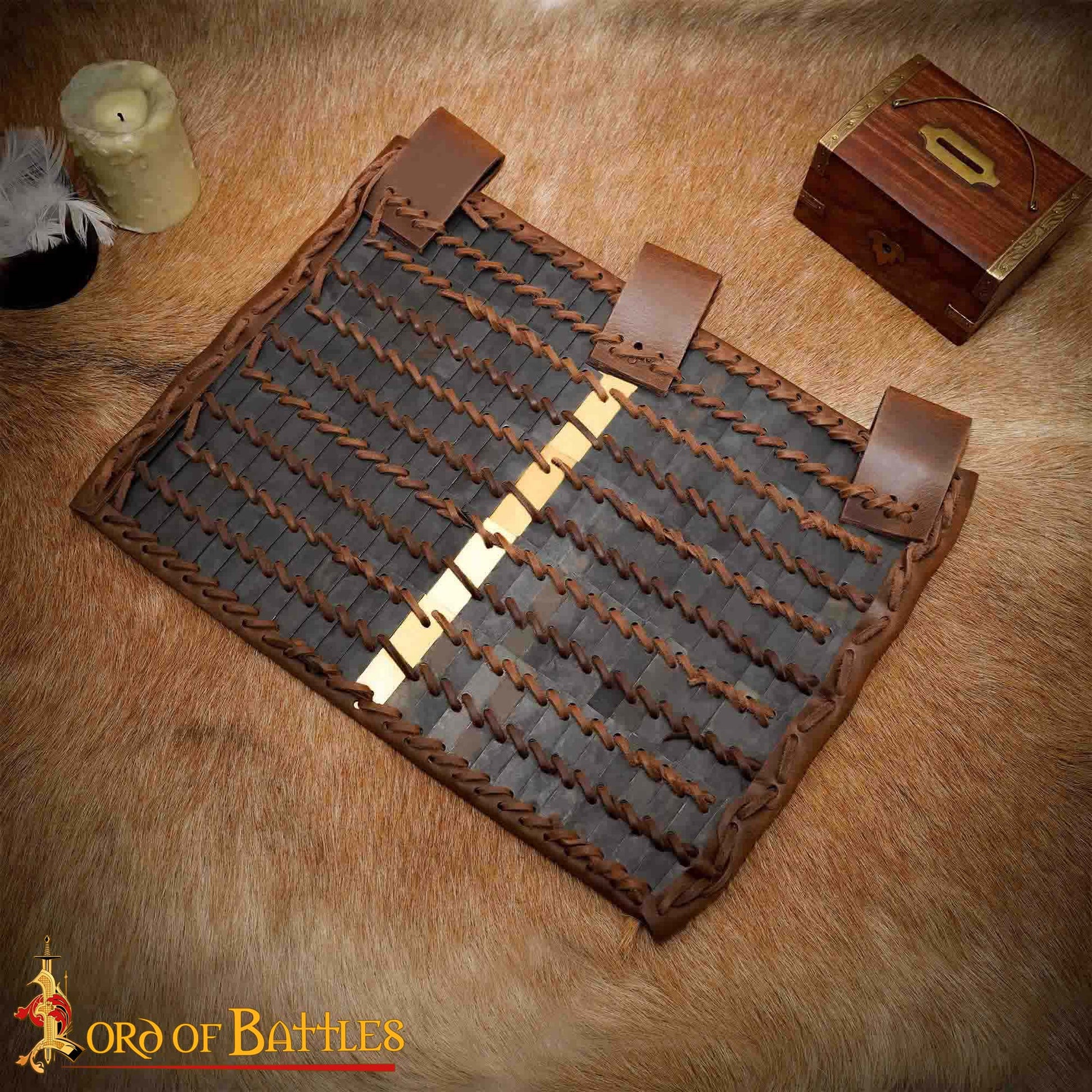 Armadura Medieval de Faldón Lamelar - Placas de Acero Calibre 20 con Refuerzo de Cuero - Protección de Cadera de Guerrero - Imagen 6