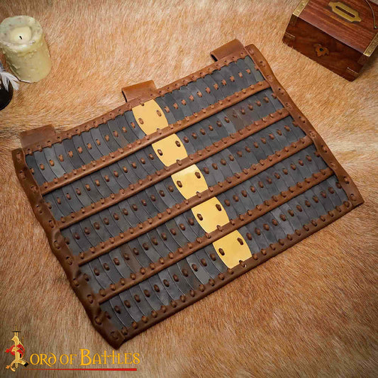 Armadura Medieval de Faldón Lamelar - Placas de Acero Calibre 20 con Refuerzo de Cuero - Protección de Cadera de Guerrero - Imagen 1