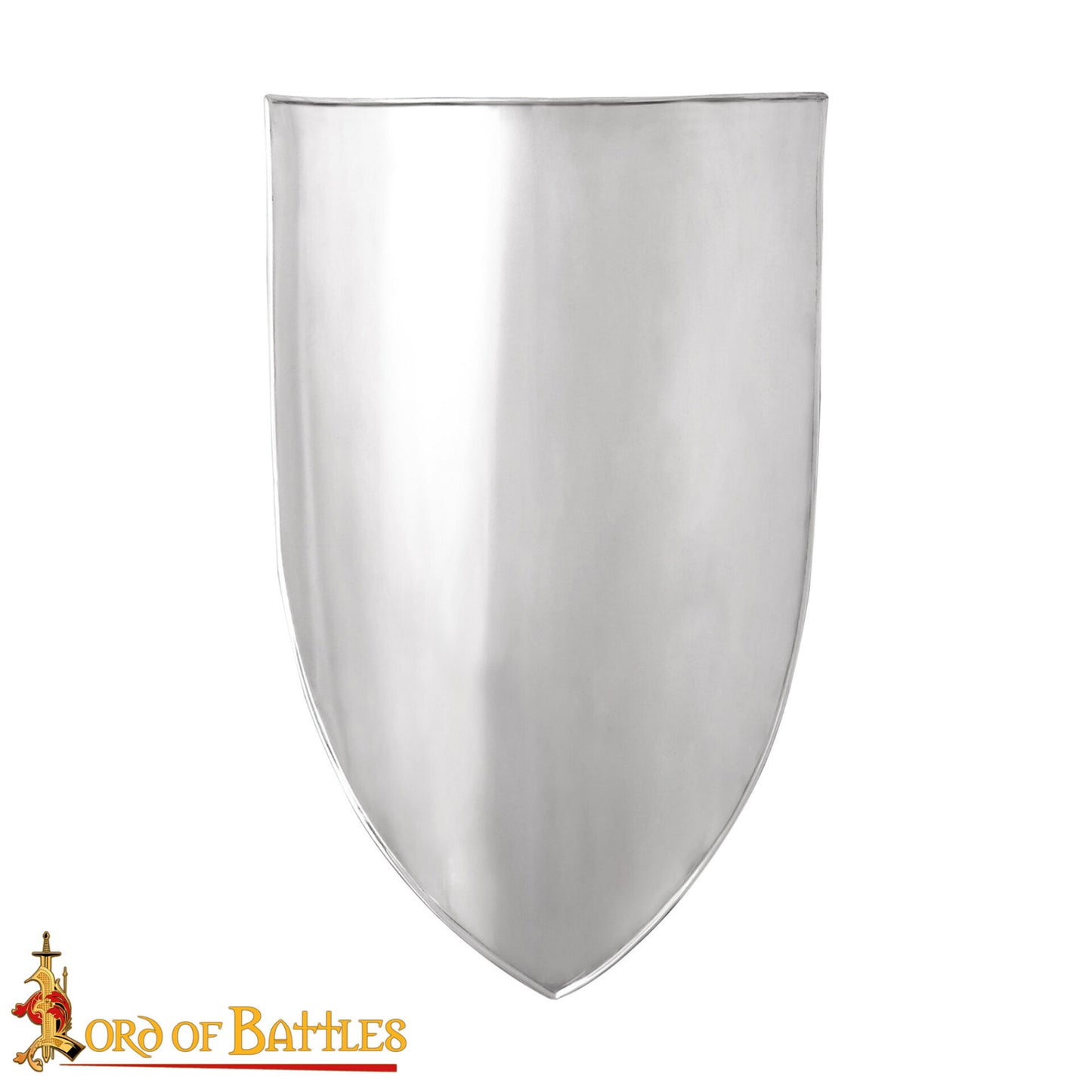 Medieval Izquierda Escudo del Calentador de Acero en Blanco Acero Calibre 18 - Imagen 4