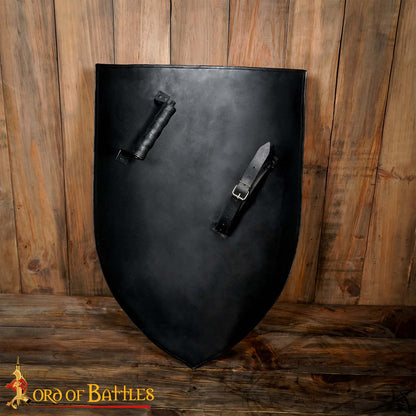 Medieval Izquierda Escudo del Calentador de Acero en Blanco Acero Calibre 18 - Imagen 7