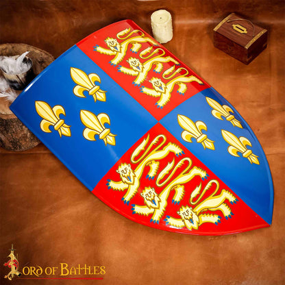 Escudo Edward con Diseño de Flor - Acero Dulce Pintado Calibre 18 - Imagen 1