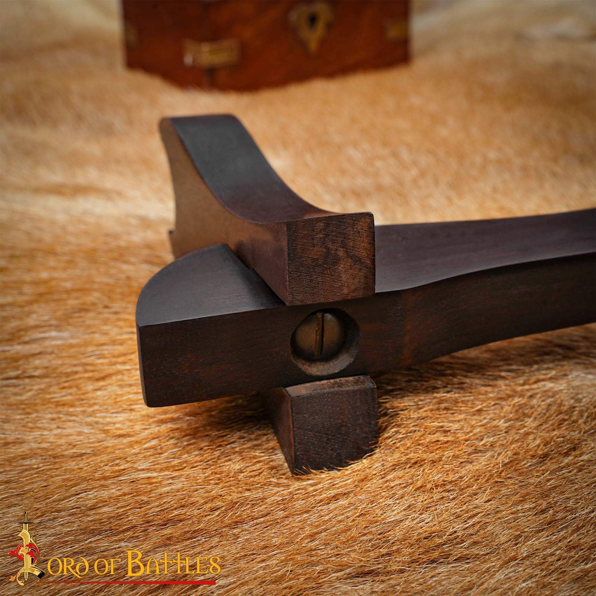 Expositor de Espadas Medievales de Madera de Un Solo Nivel con Fieltro de Terciopelo - Imagen 19