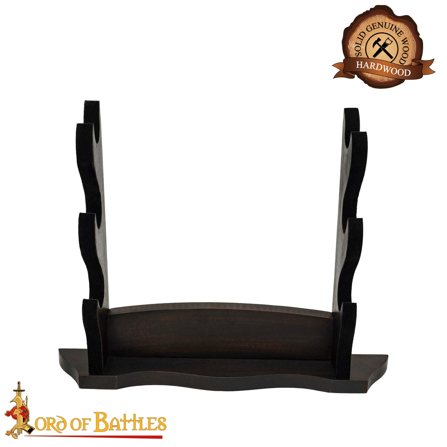 Soporte para Hacha/espada Artesanal de Madera Auténtica de Tres Niveles - Imagen 4