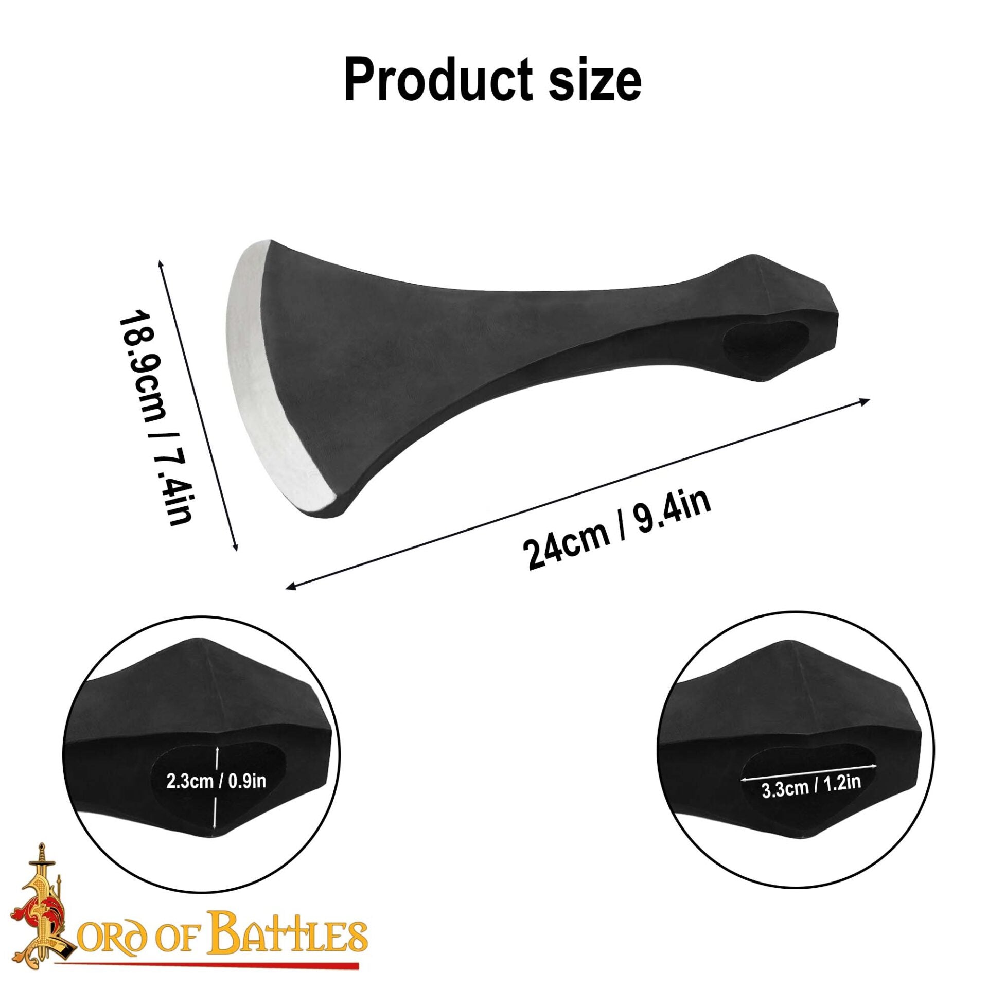 Cabeza de Hacha Danesa Forjada a Mano - Imagen 3