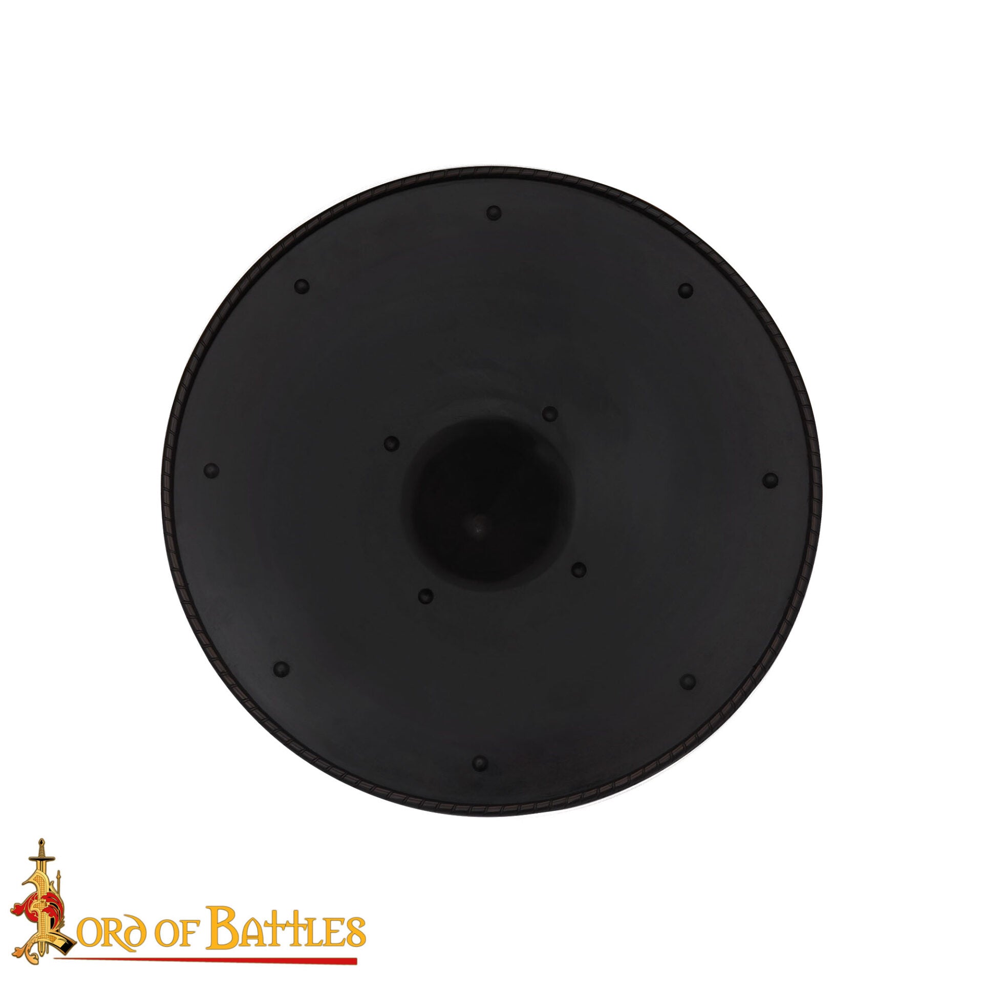 Escudo Medieval Forjado a Mano - 19 Pulgadas de Diámetro - Acabado en Acero Natural - Imagen 3