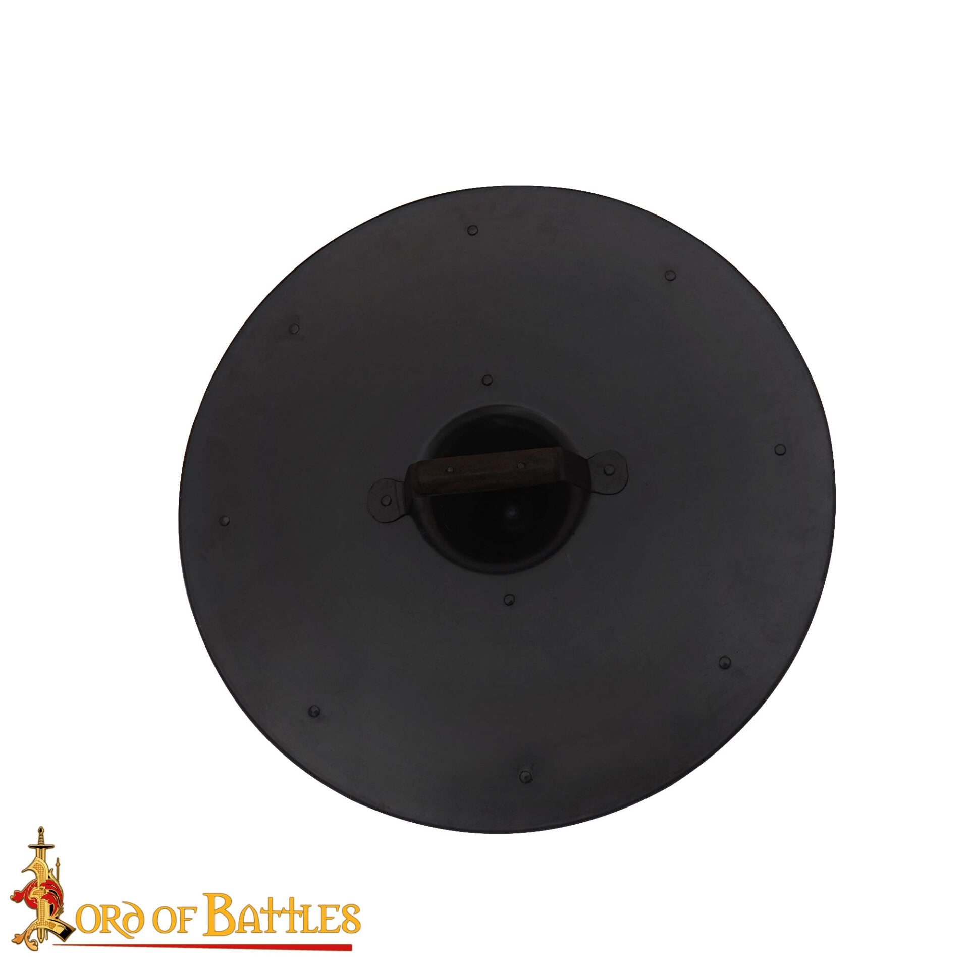 Escudo Medieval Forjado a Mano - 19 Pulgadas de Diámetro - Acabado en Acero Natural - Imagen 4