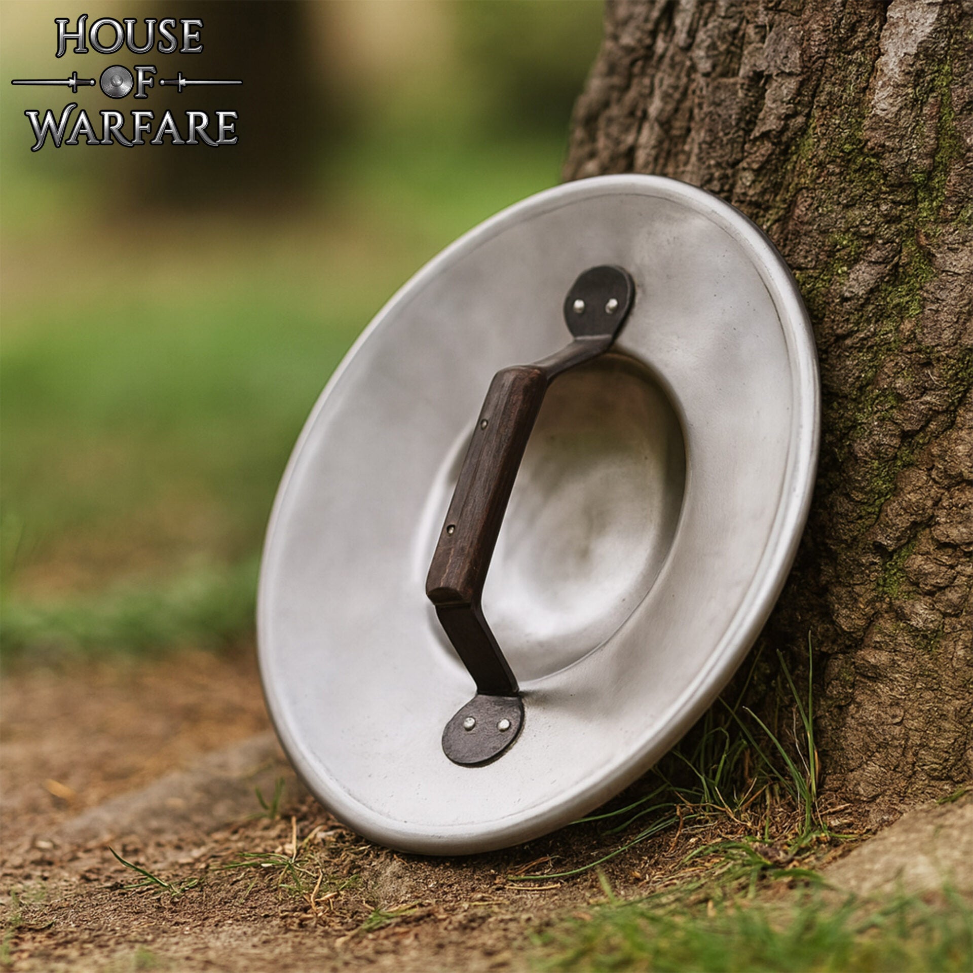 Escudo Hebilla Medieval de Acero con Mango Remachado y Bordes Enrollados Larp & Combat Ready - Imagen 6