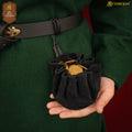 Mythrojan Medieval Joyería Cinturón Bolsa Larp Renacimiento Riñonera Negro - Imagen 1