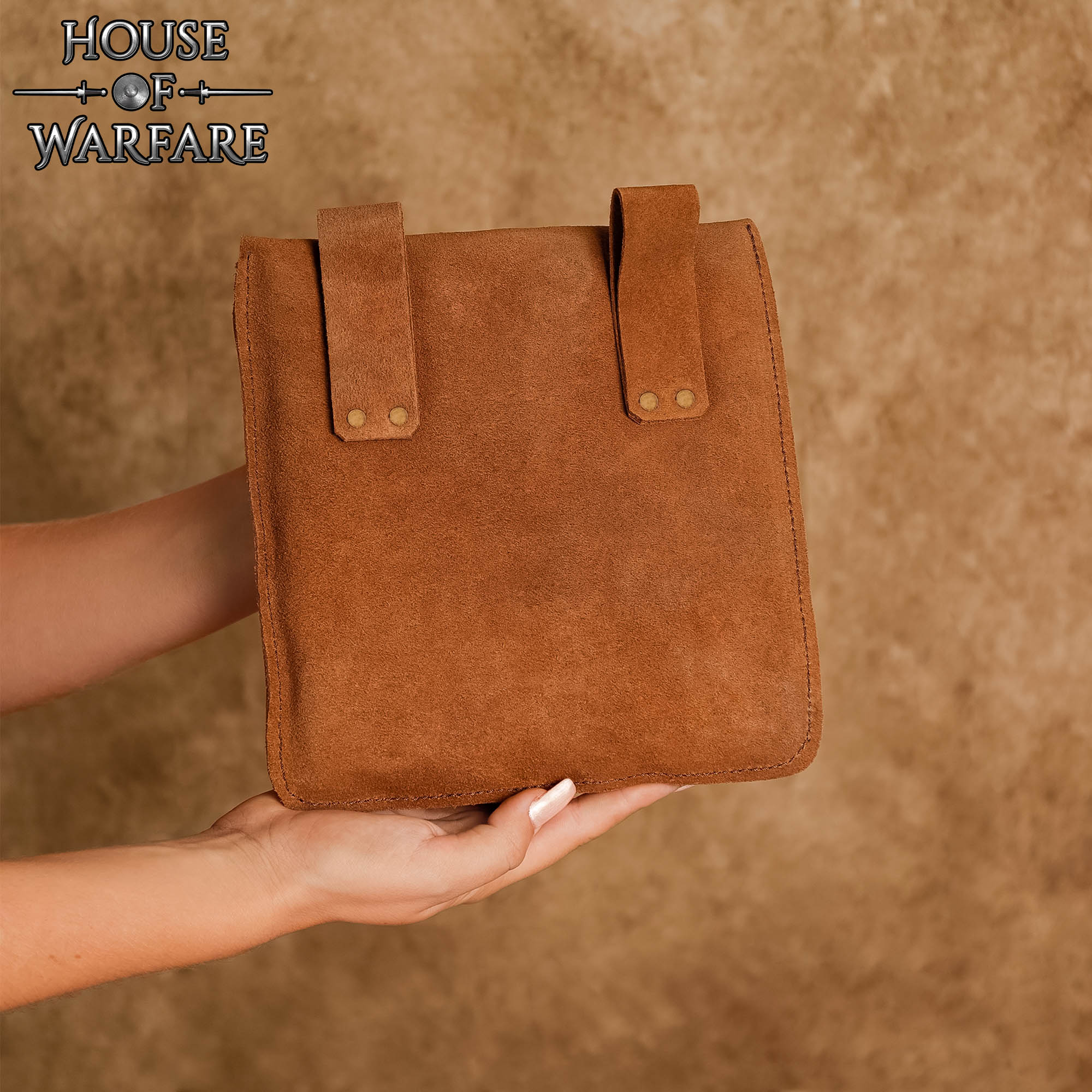 Bolsa Medieval Artesanal de Ante Grande - Imagen 8