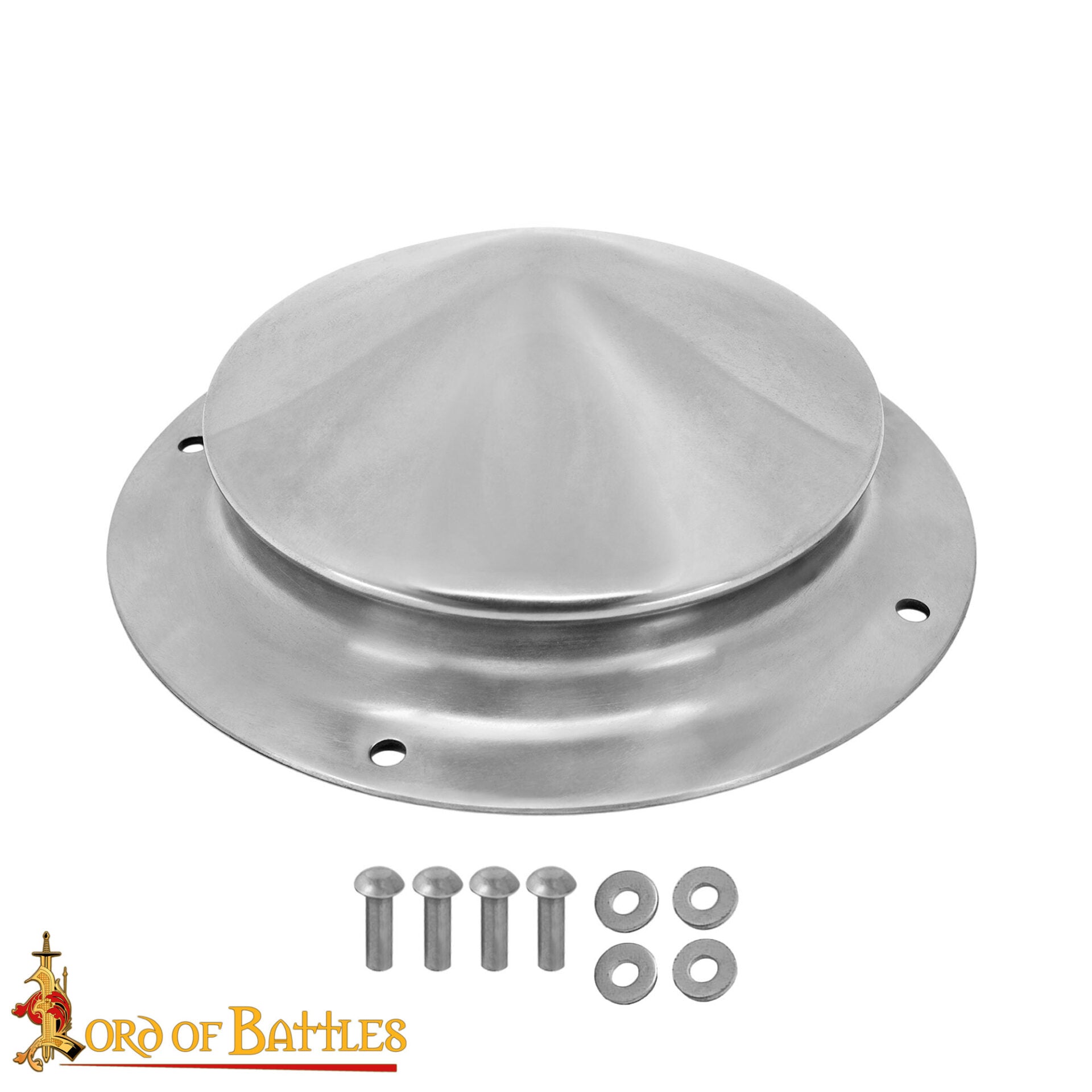 Escudo Cónico Medieval Forjado a Mano Umbo - Imagen 5