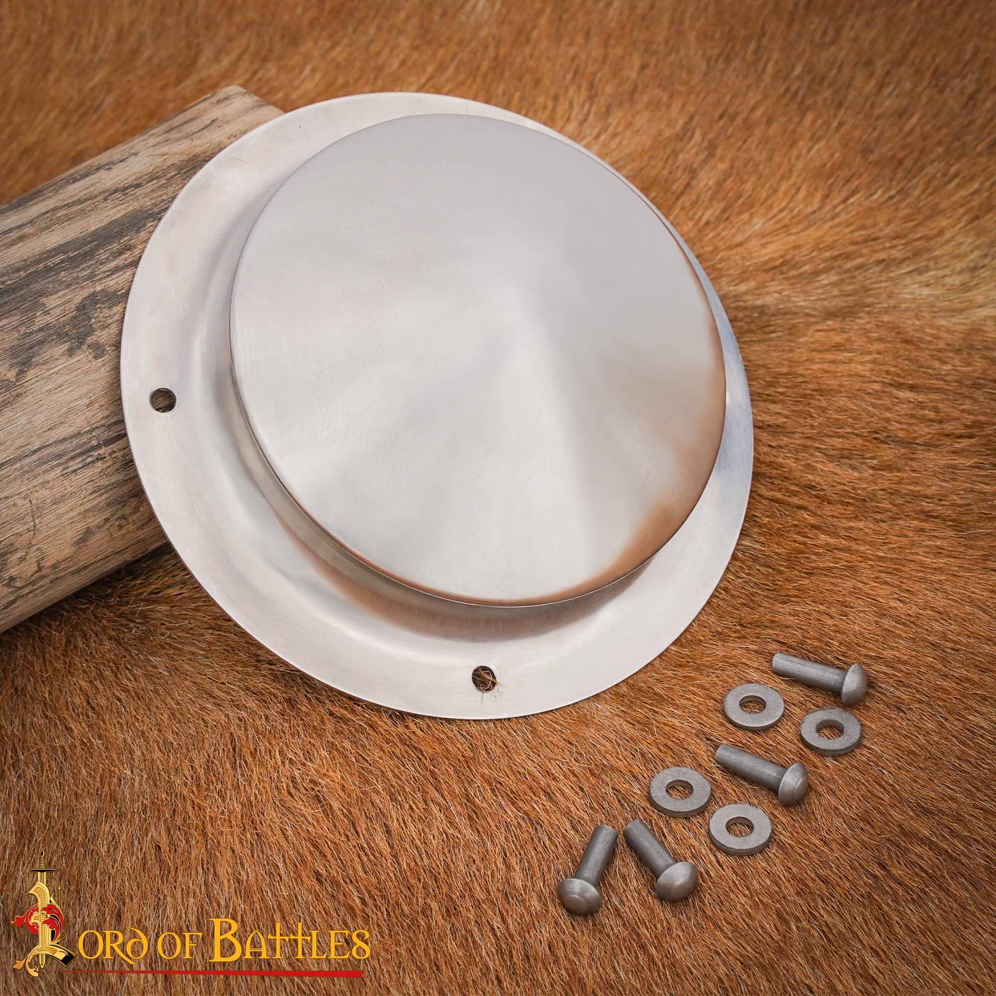 Escudo Cónico Medieval Forjado a Mano Umbo - Imagen 1