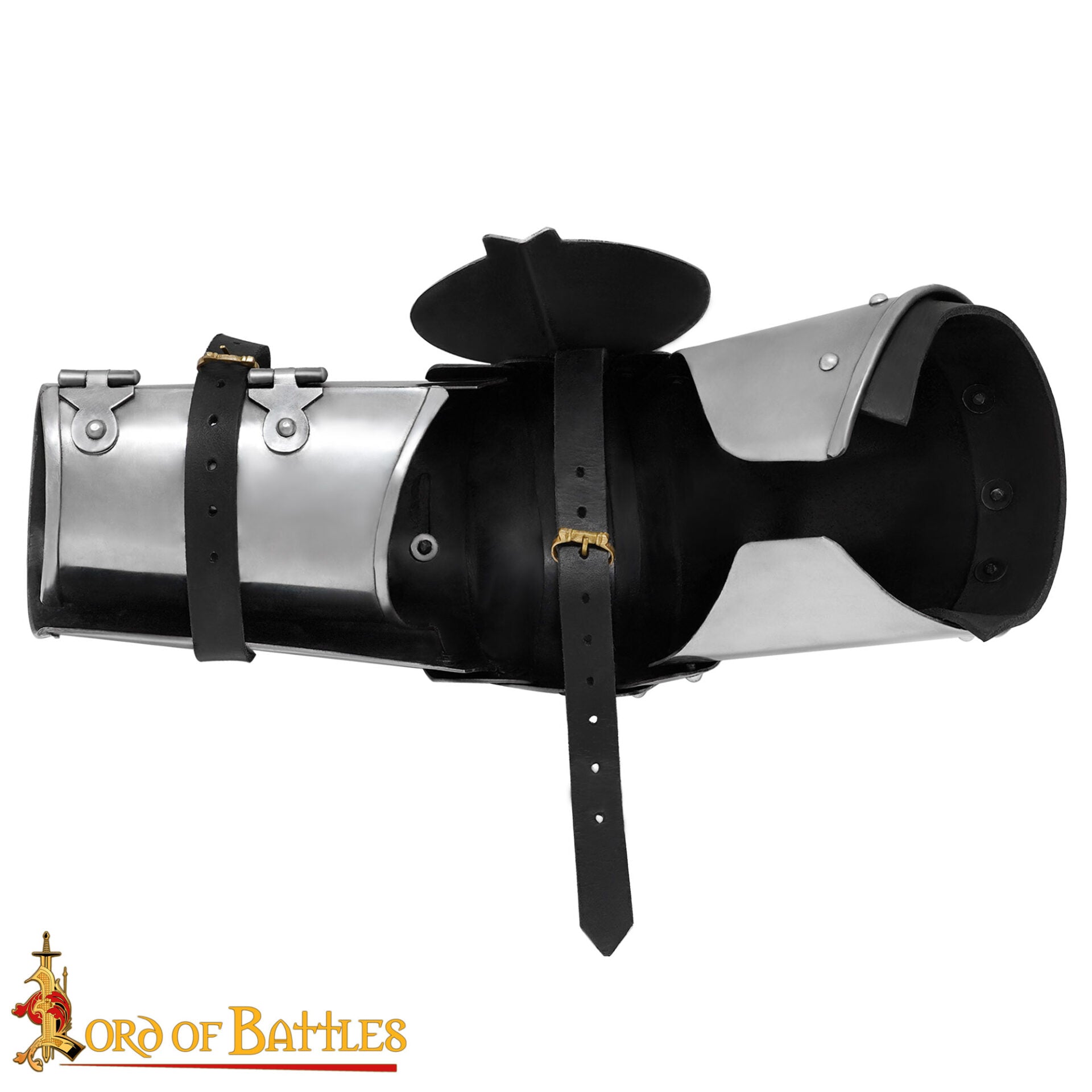 Vambraces de Acero Pulido del Siglo Xiv con Coderas Articuladas - Imagen 5