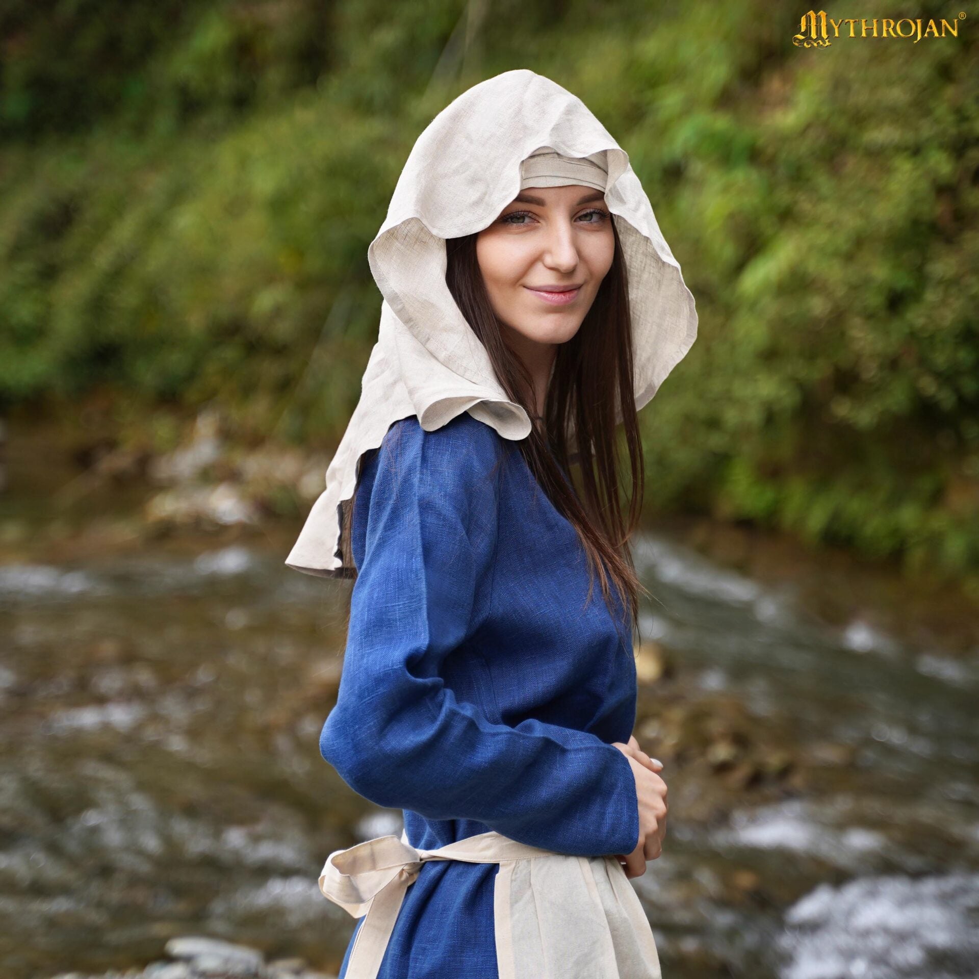 Velo Medieval de Lino y Algodón para Recreaciones y Larp - Imagen 2