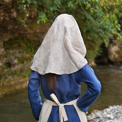 Velo de Media Luna de Lino y Algodón del Siglo Xv: Elegante y Práctico Tocado para Recreaciones y Larp - Imagen 6