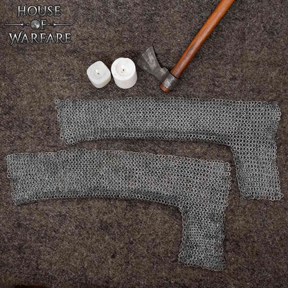 Voiders (par) Anillo Plano Redondo Remachado Acero Suave 8mm Calibre 18 - Medieval Chainmail Underarm Protection - Imagen 1