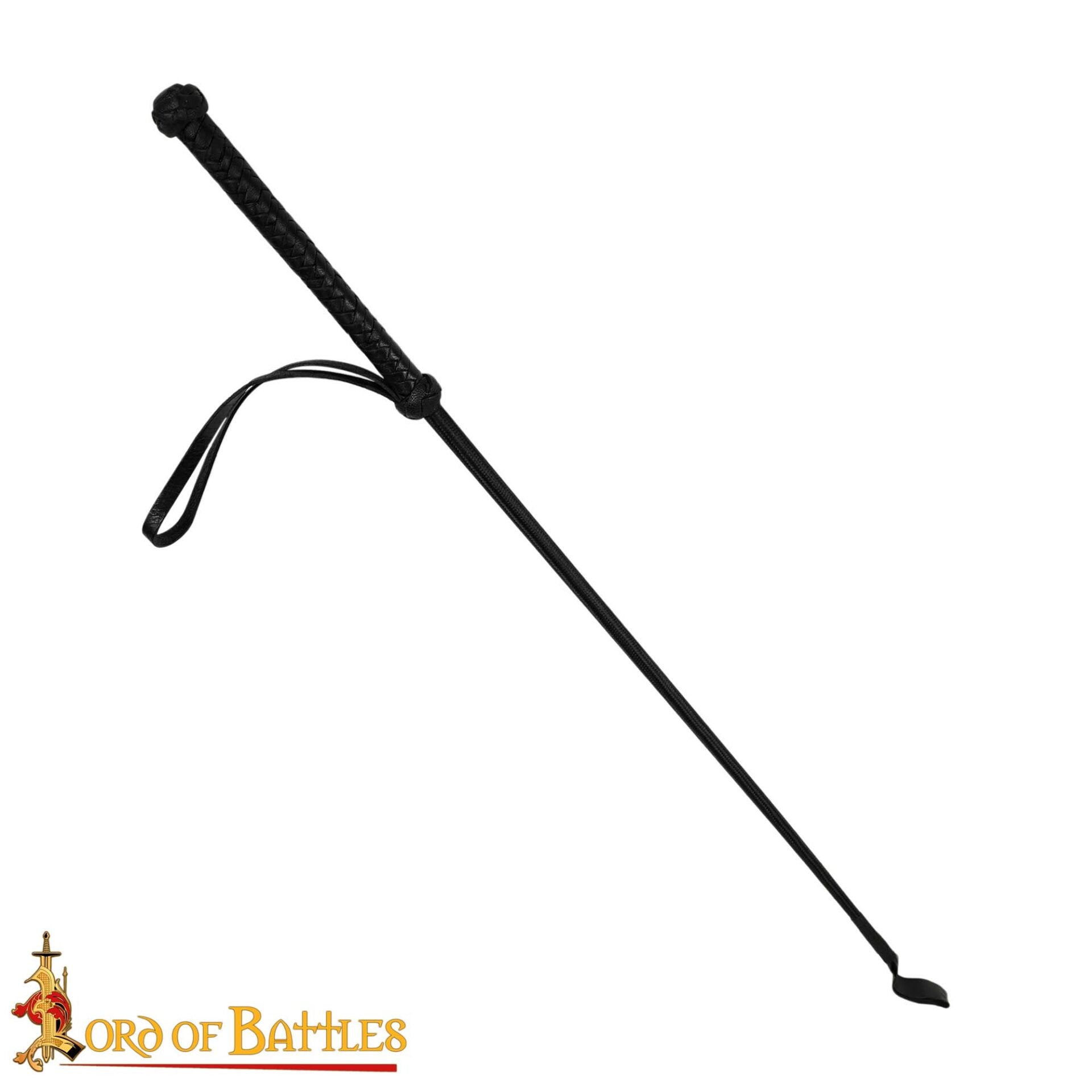 Látigo Medieval de Cuero Hecho a Mano para Caballos - Accesorio de Equitación y Disfraces de Cuero Auténtico - Imagen 4