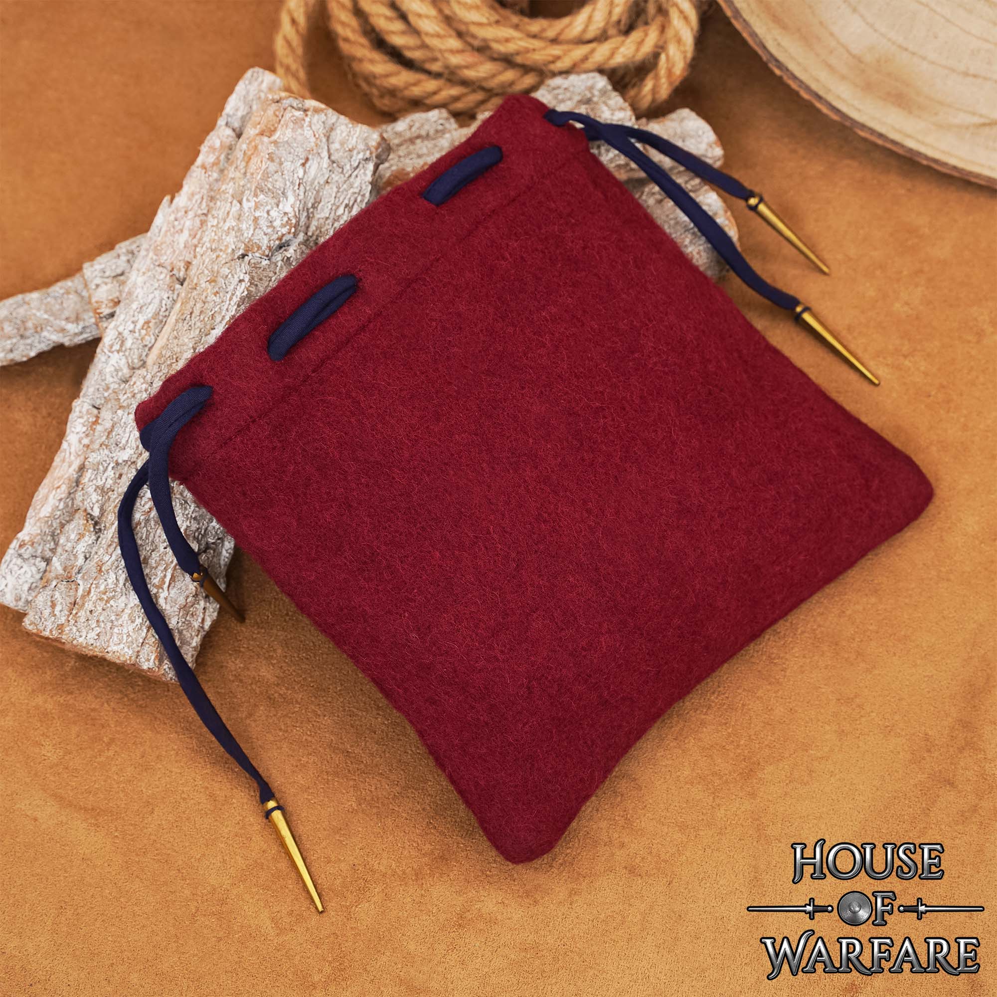 Bolsa Medieval de Lana con Cordón - Imagen 6
