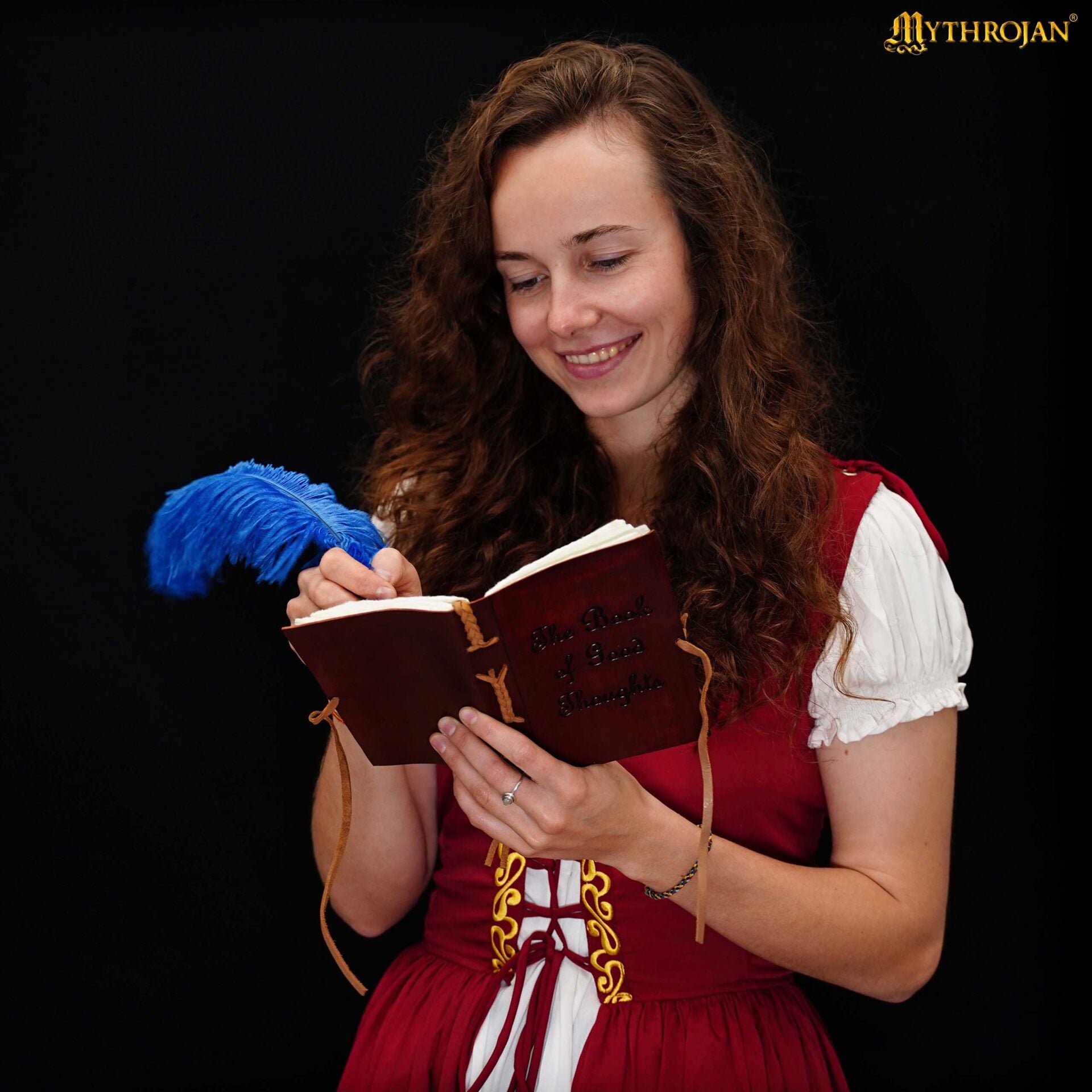 Diario Medieval de Cuero el Libro de los Buenos Pensamientos | Diario Vintage Hecho a Mano para Escribir, Dibujar y Escribir Un Diario - Imagen 1