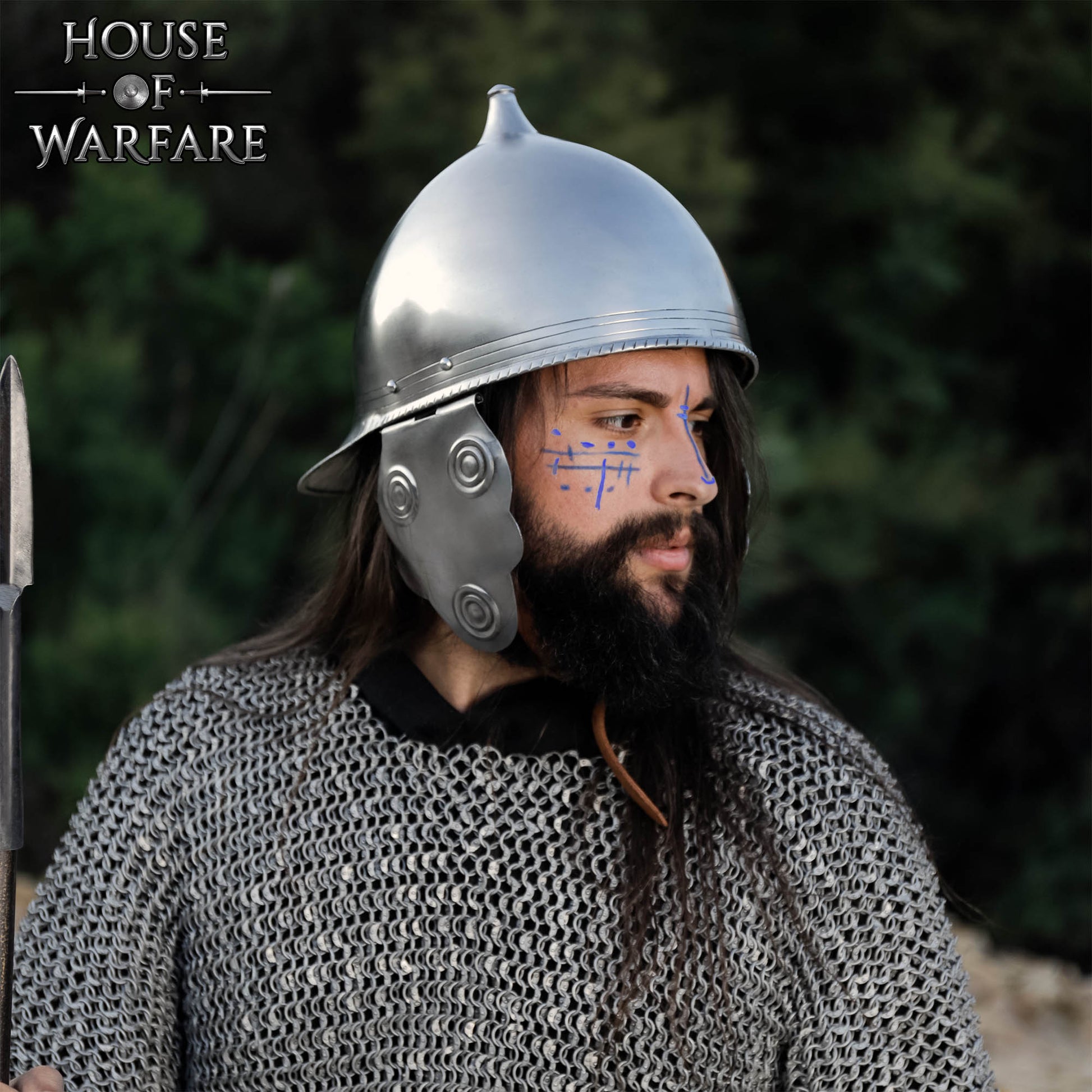 Roman Montefortino Casco de Acero Calibre 18 - Imagen 7
