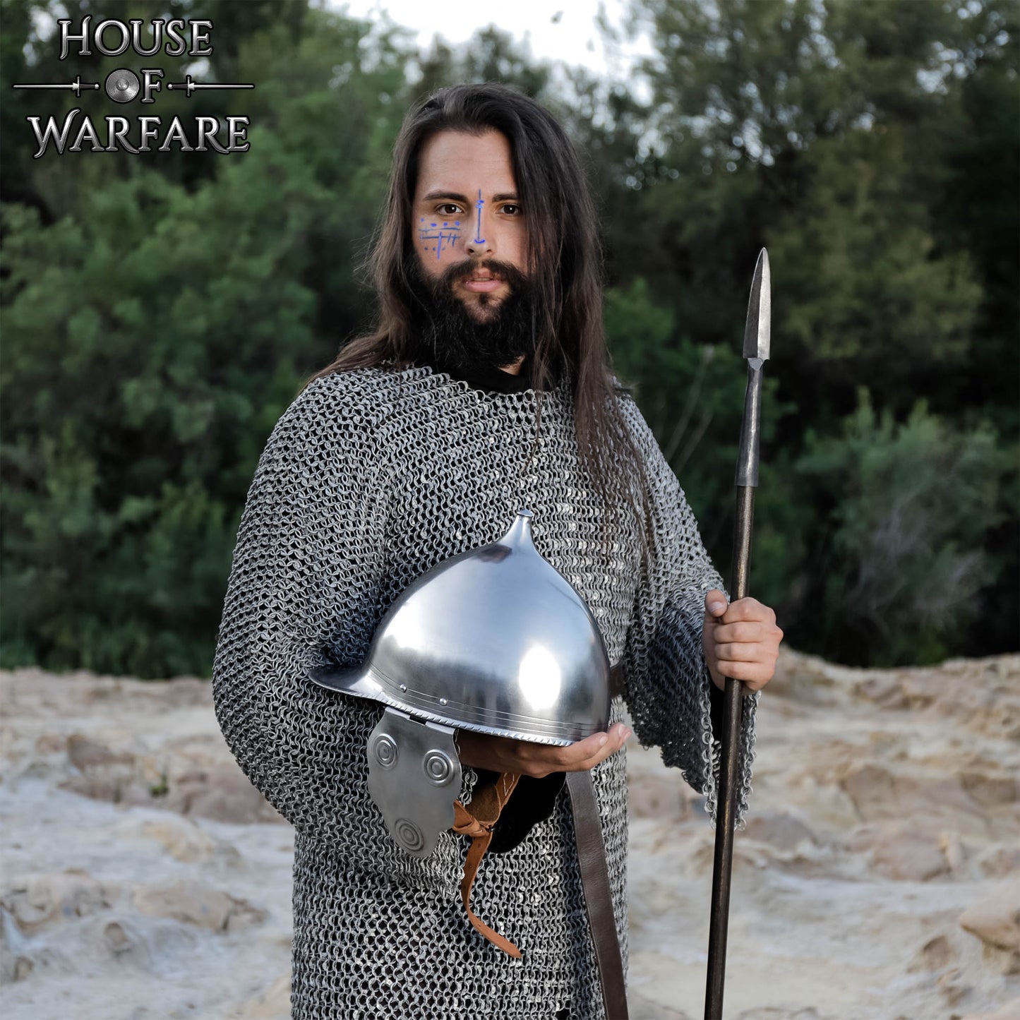 Roman Montefortino Casco de Acero Calibre 18 - Imagen 4