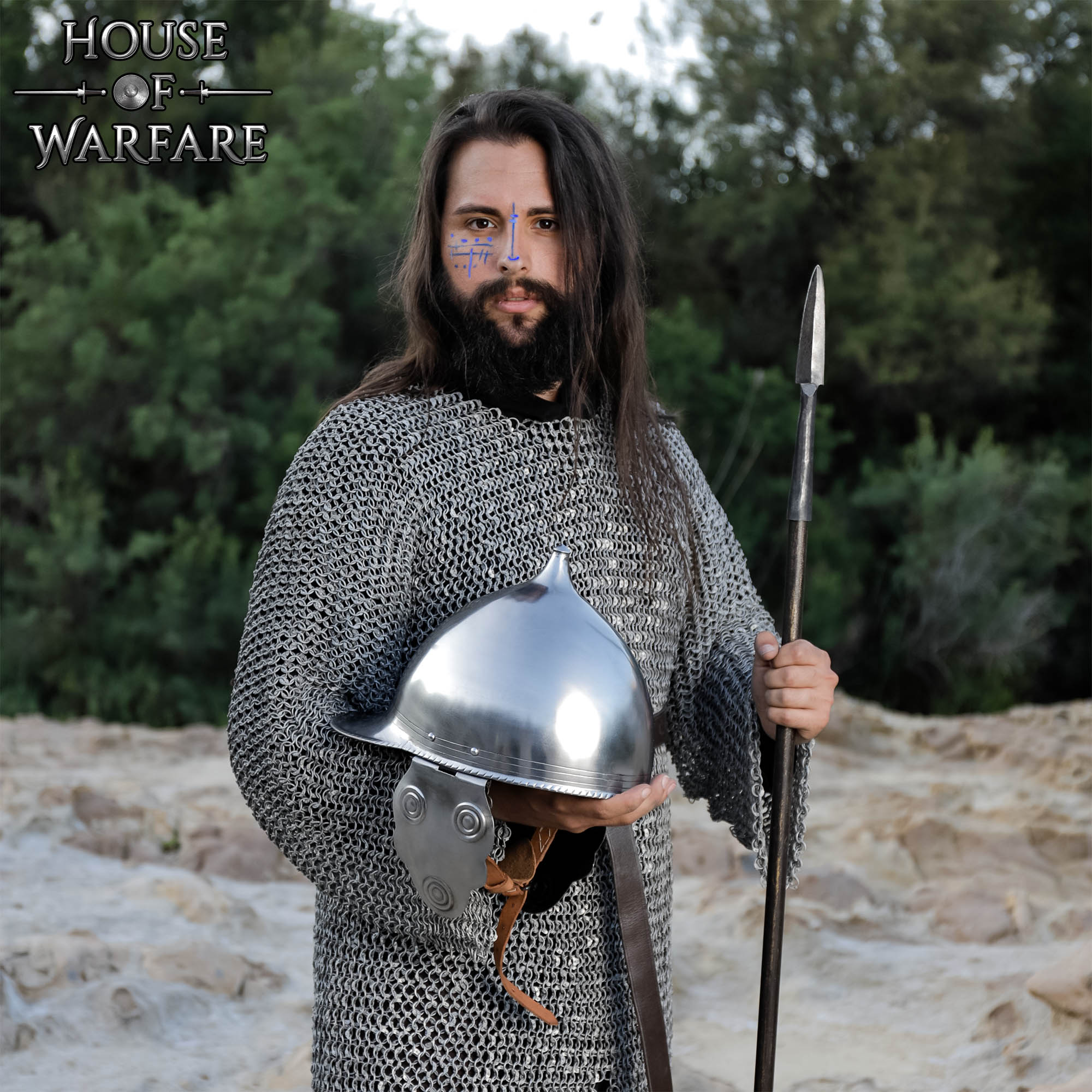 Roman Montefortino Casco de Acero Calibre 18 - Imagen 4