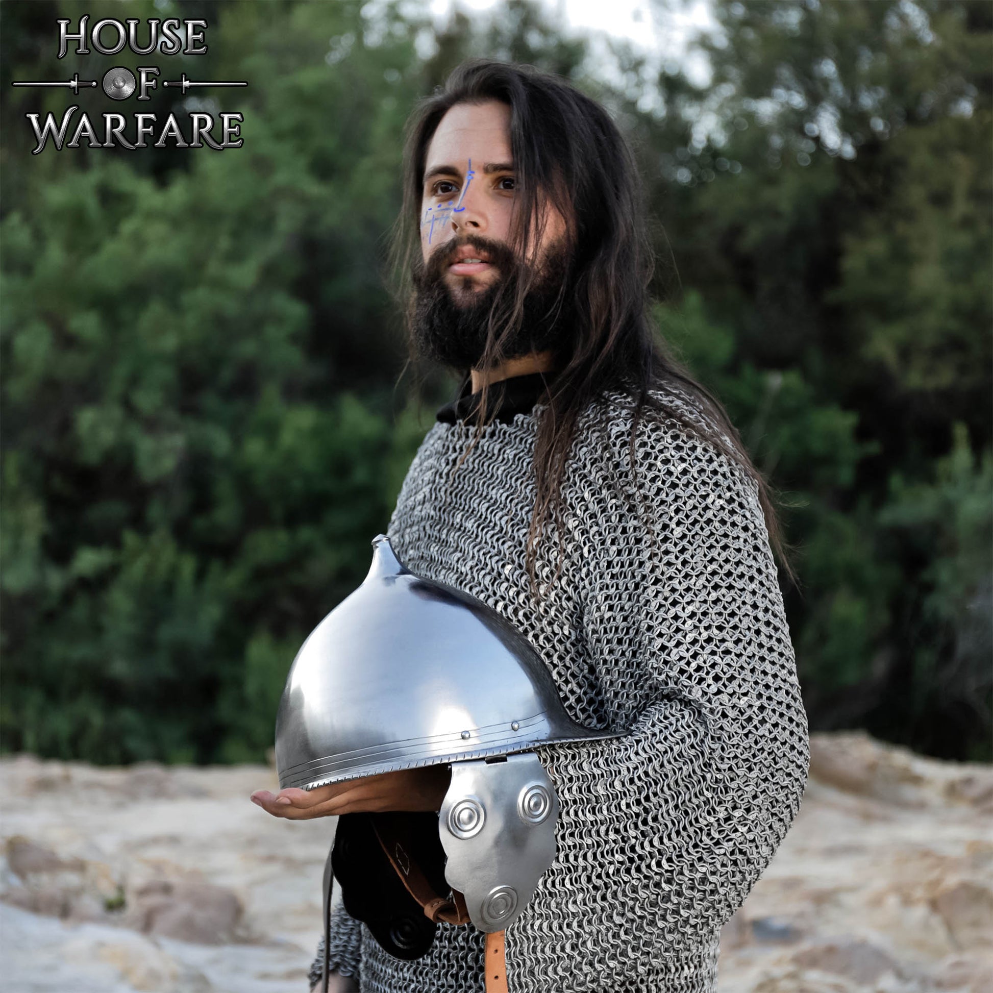 Roman Montefortino Casco de Acero Calibre 18 - Imagen 6