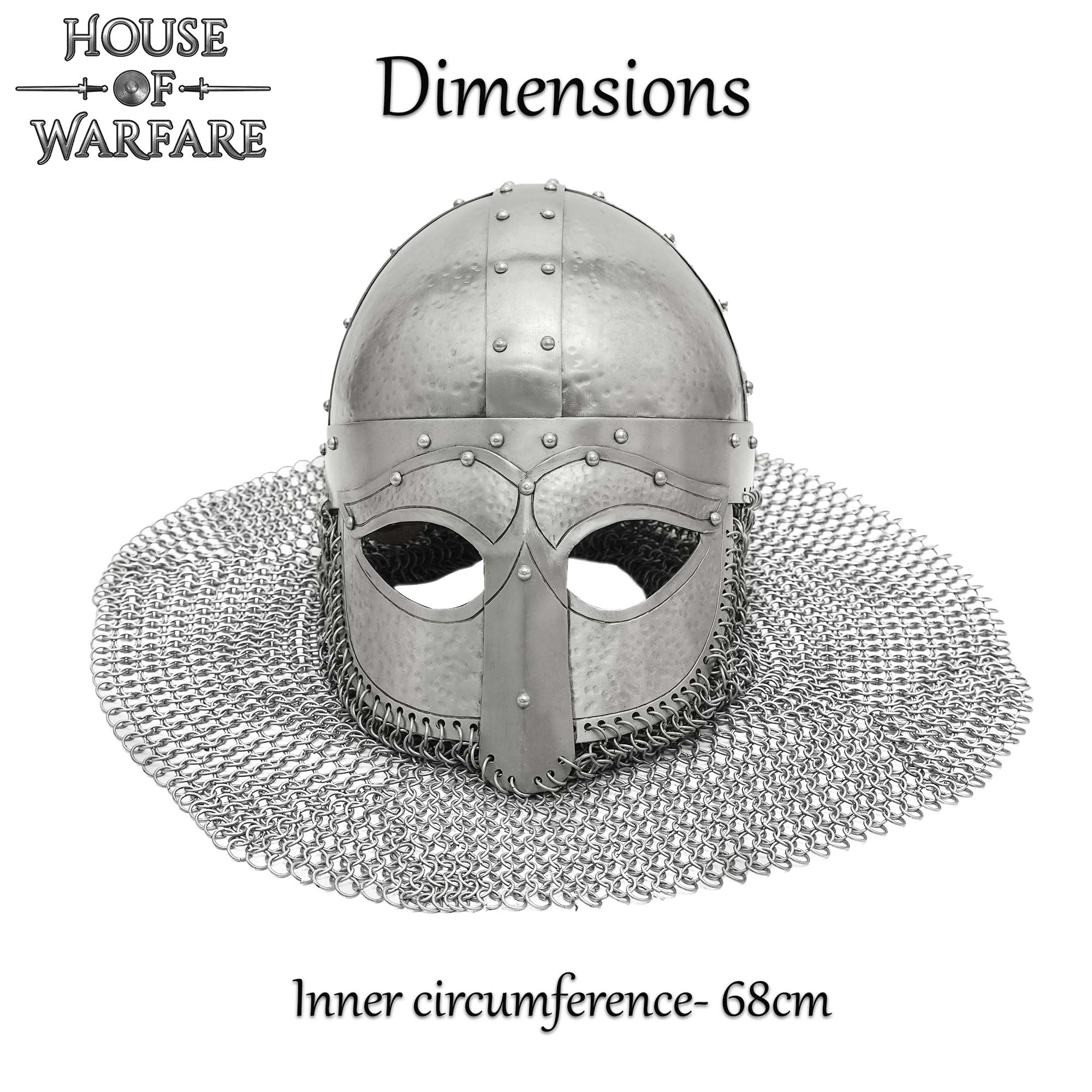 Casco Vikingo Forjado con Camail Butted Calibre 18 - Imagen 3