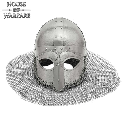 Casco Vikingo Forjado con Camail Butted Calibre 18 - Imagen 4